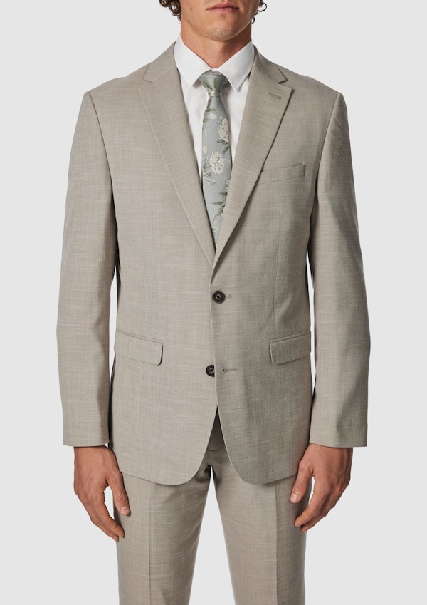 Taupe Weston Classic Stretch Textured Suit