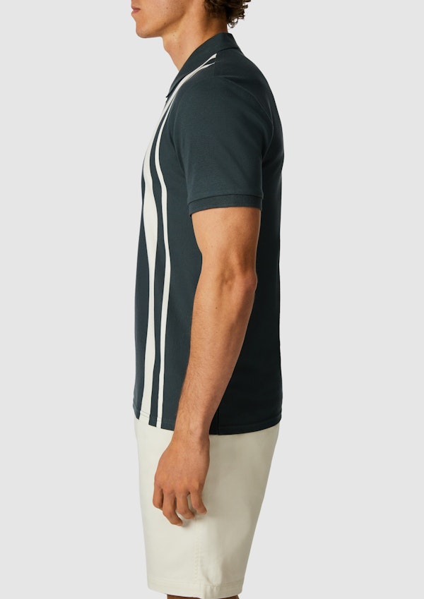 Dark Green Turin Quarter Zip Smart Polo