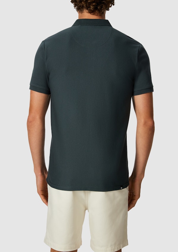 Dark Green Turin Quarter Zip Smart Polo