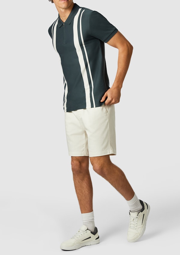 Dark Green Turin Quarter Zip Smart Polo