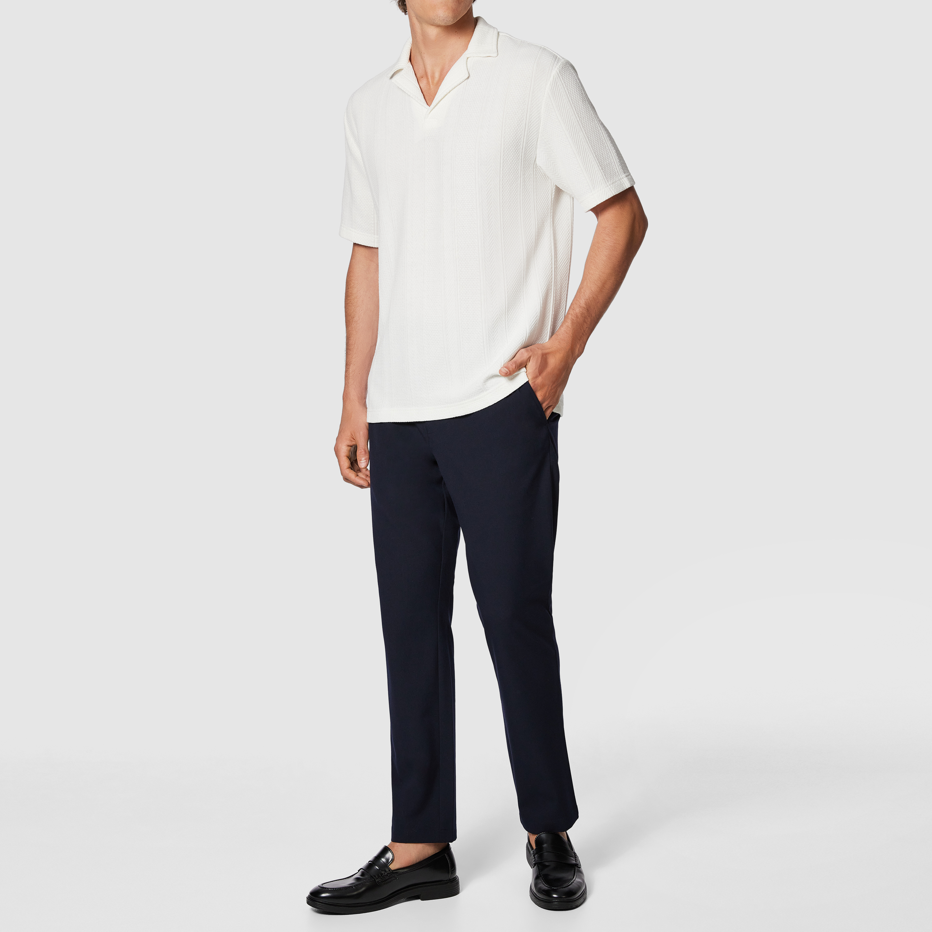 Ecru Tyler Relaxed Smart Polo