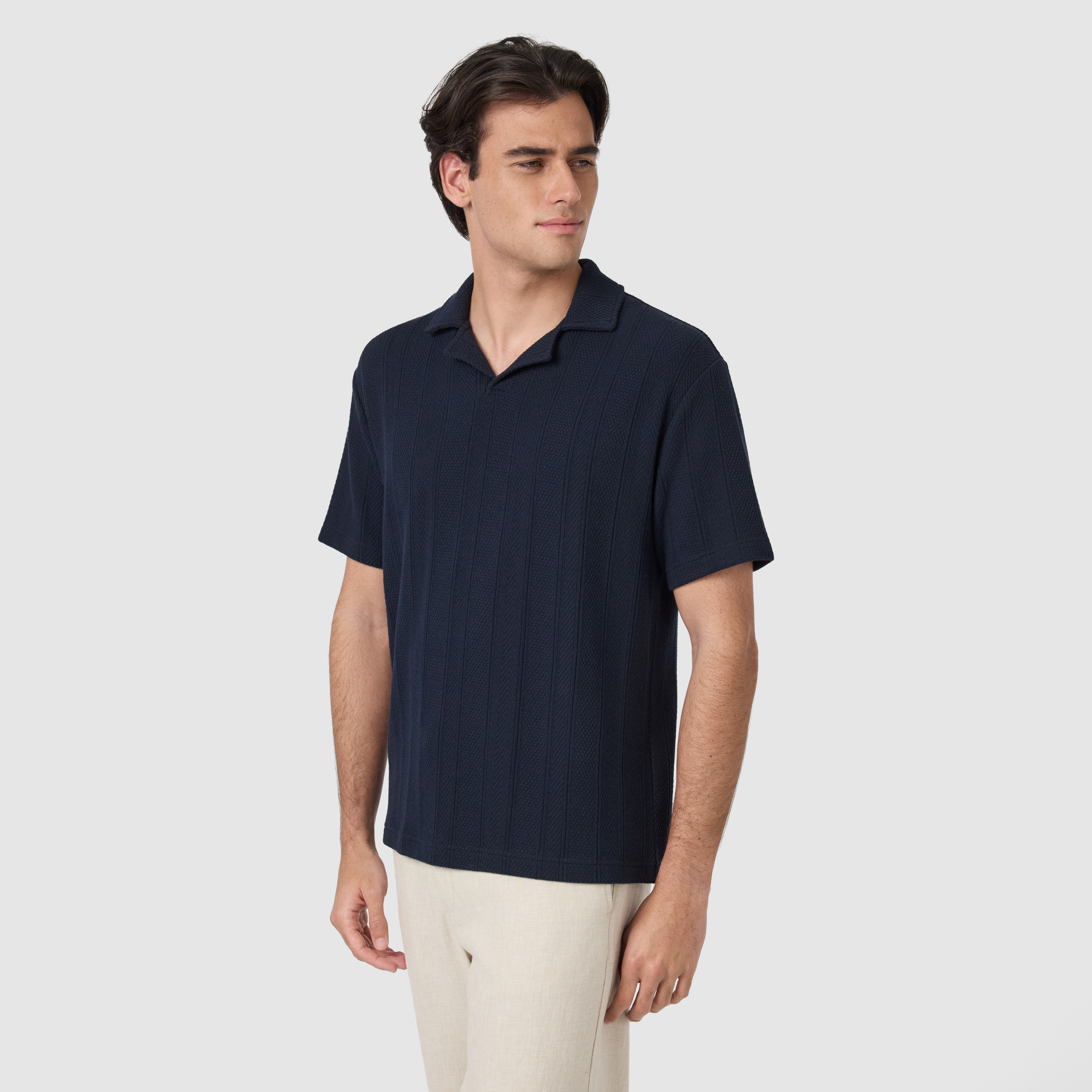 Navy Tyler Relaxed Smart Polo