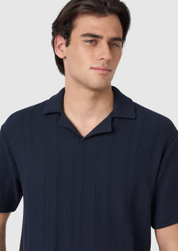 Navy Tyler Relaxed Smart Polo