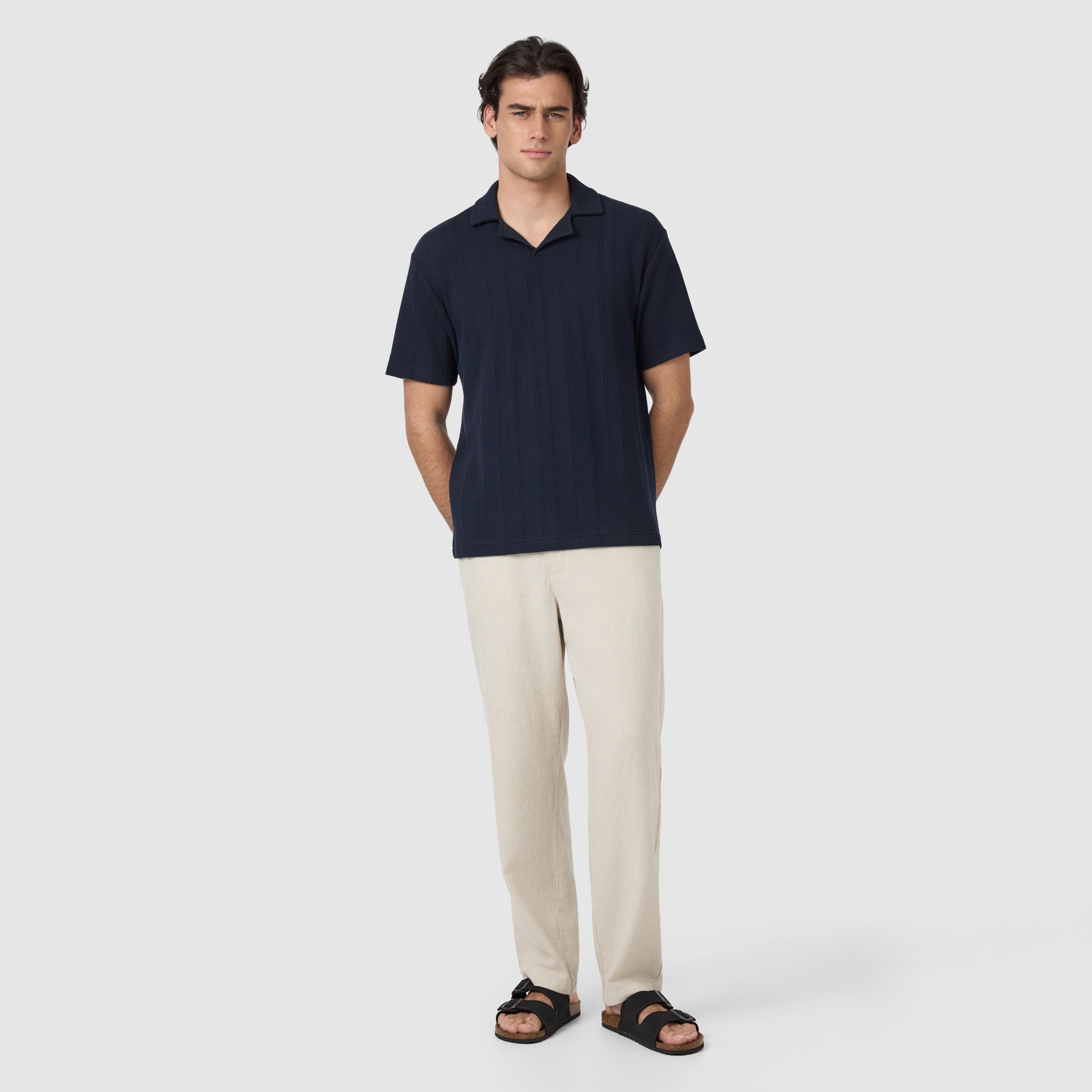 Navy Tyler Relaxed Smart Polo