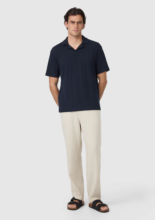 Navy Tyler Relaxed Smart Polo