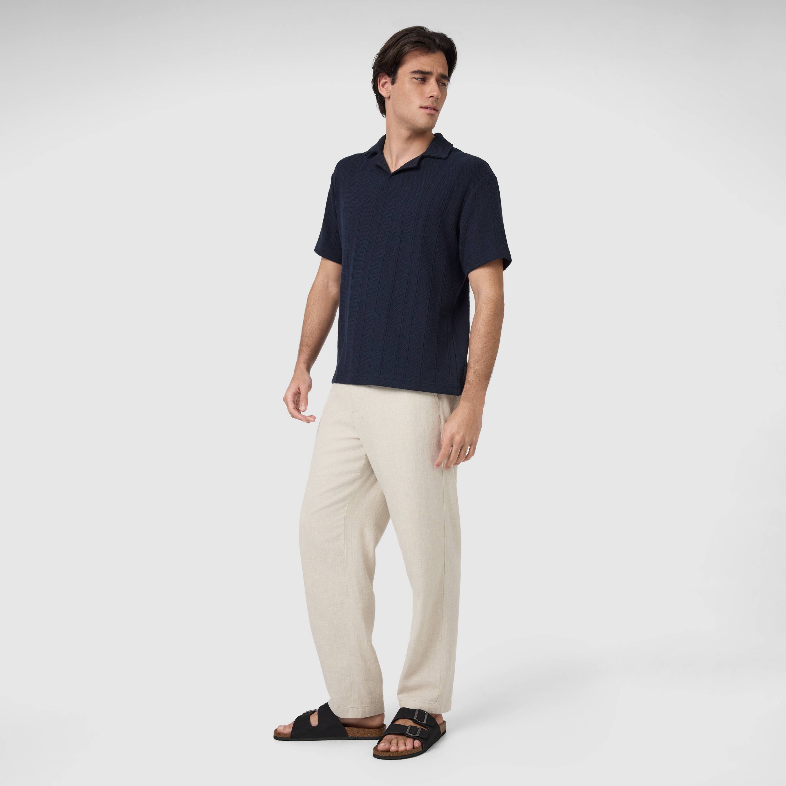 Navy Tyler Relaxed Smart Polo