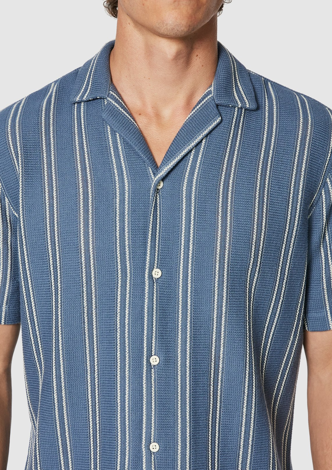 Totti Stripe Textured Short Sleeve Shirt