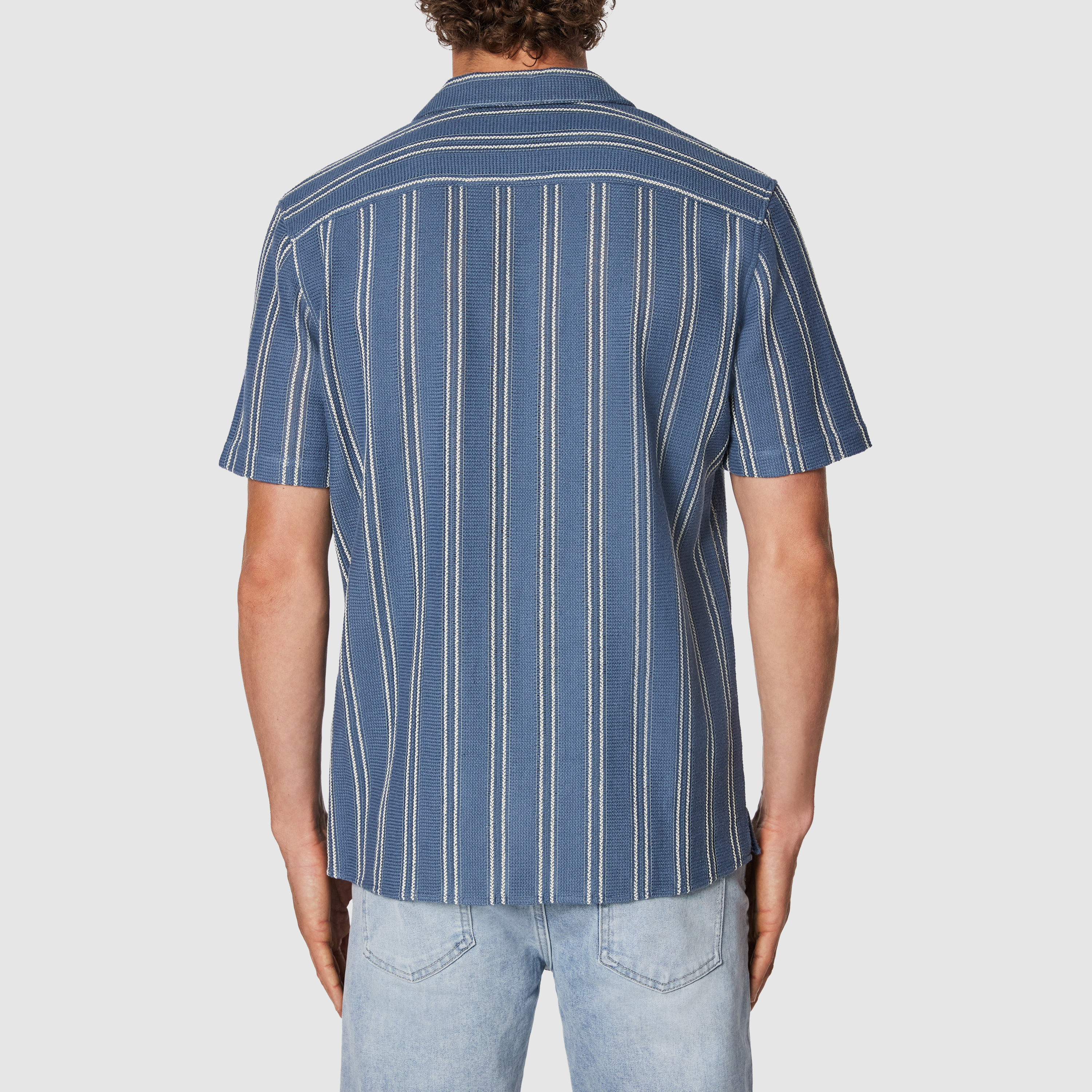 Totti Stripe Textured Short Sleeve Shirt