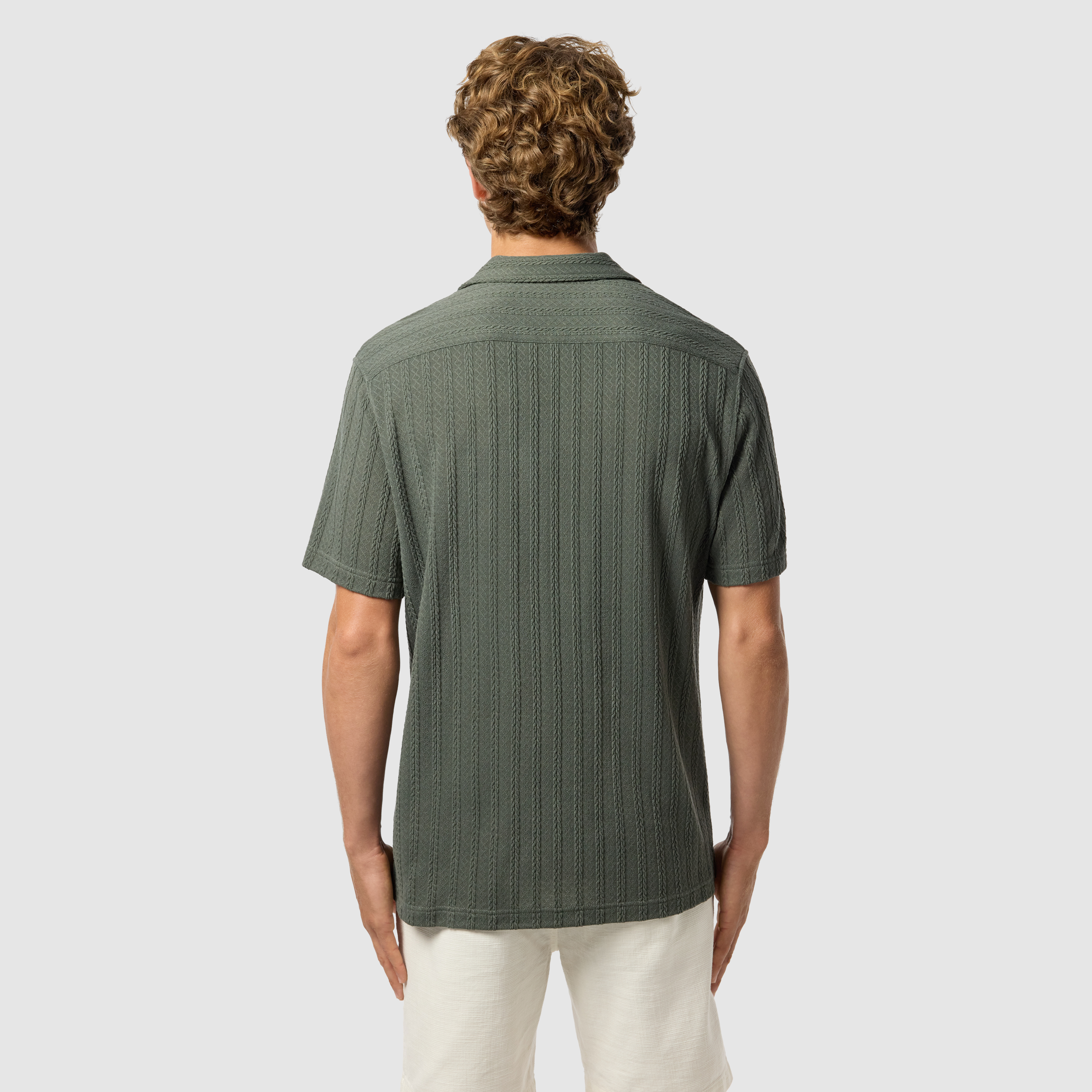 Military Bromley Stretch Knitted Short Sleeve Shirt