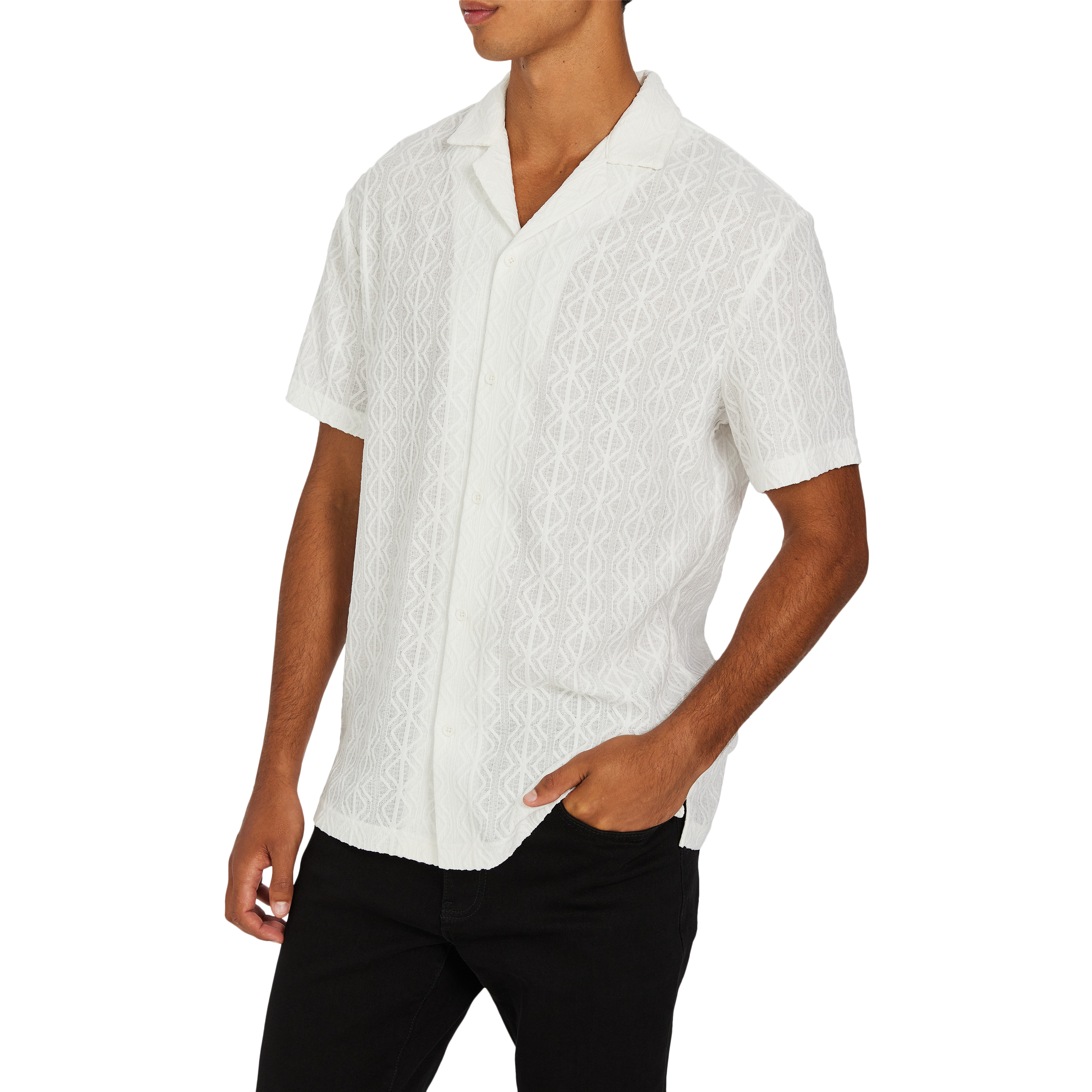 Hazelton Jacquard Short Sleeve Shirt