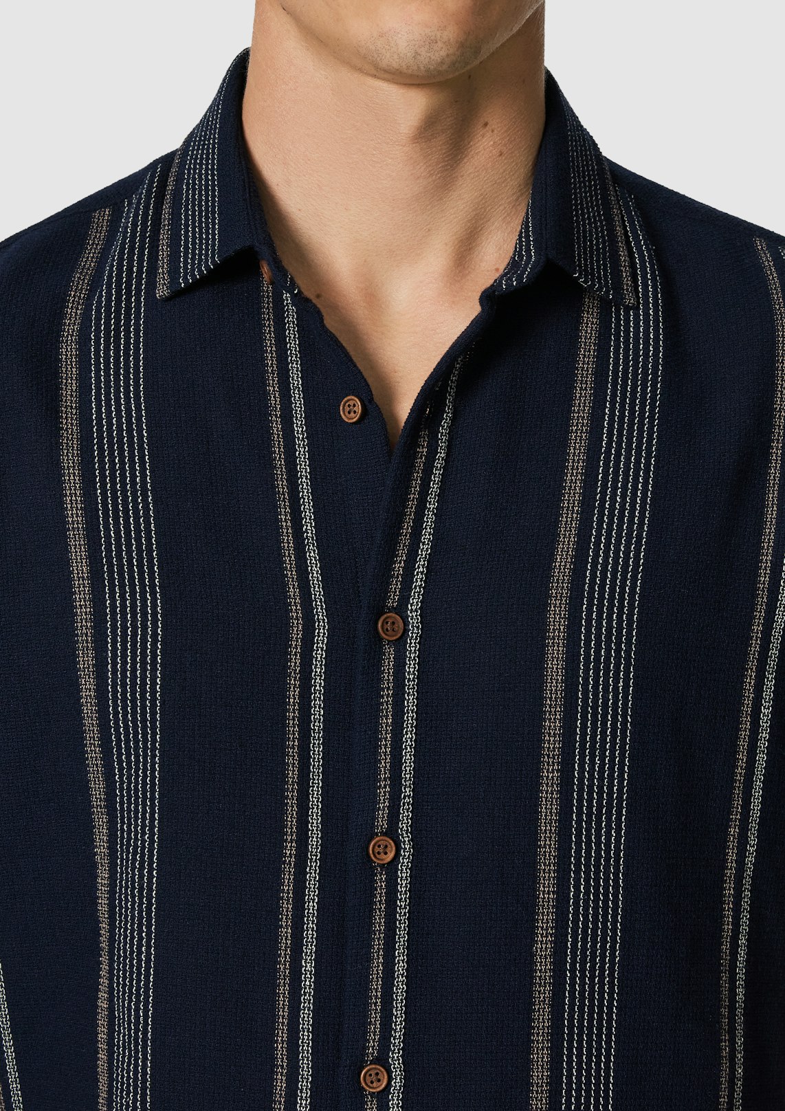 Shaun Textured Stripe Short Sleeve Shirt