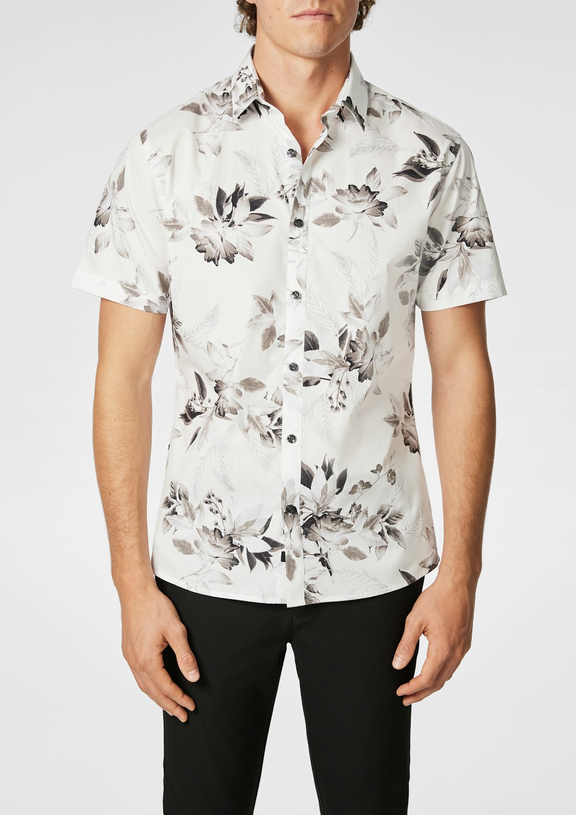 Burrows Floral Cotton Short Sleeve Shirt