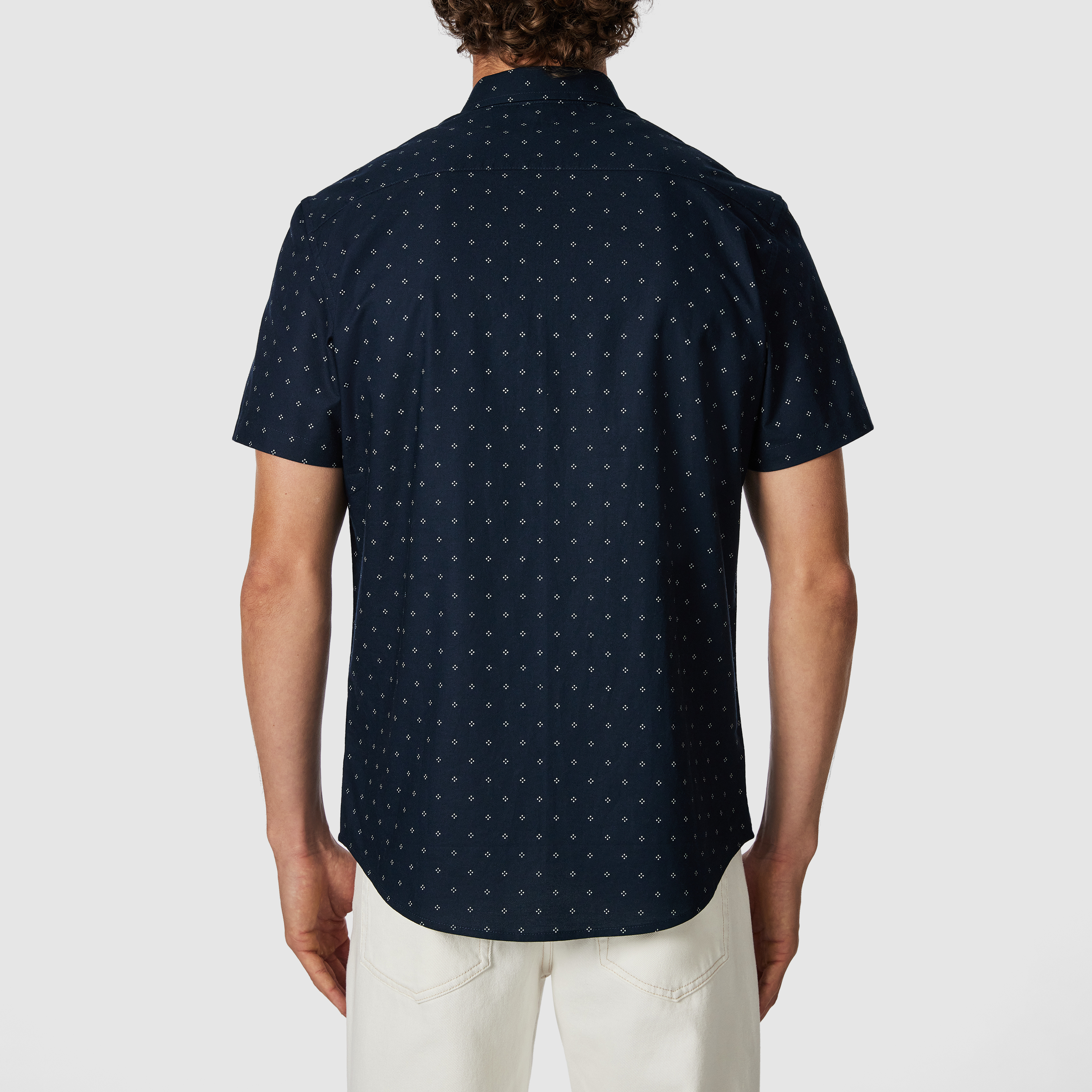 Sackville Geo Cotton Oxford Short Sleeve Shirt