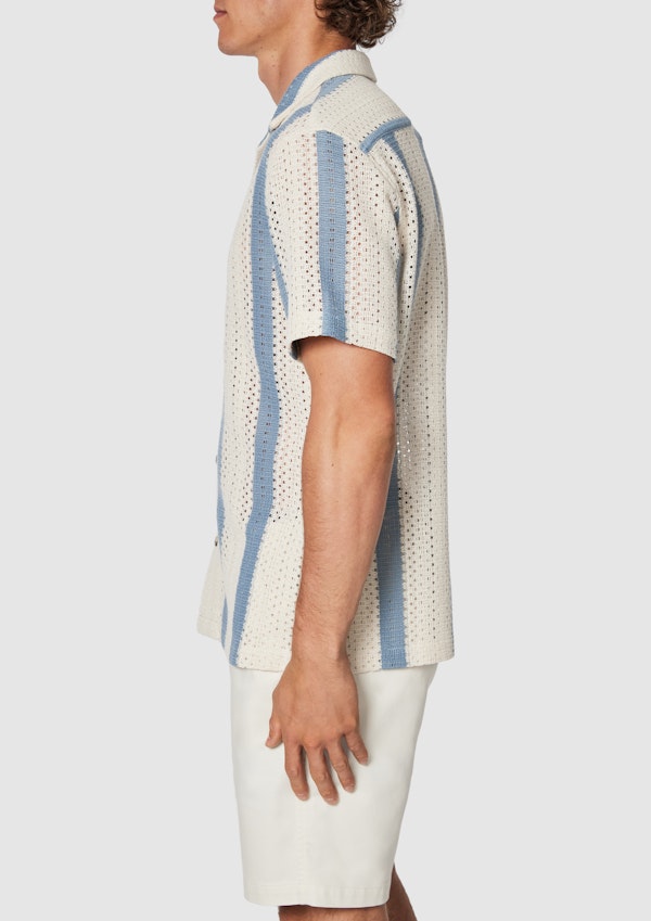 Rocky Stripe Textured Short Sleeve Shirt