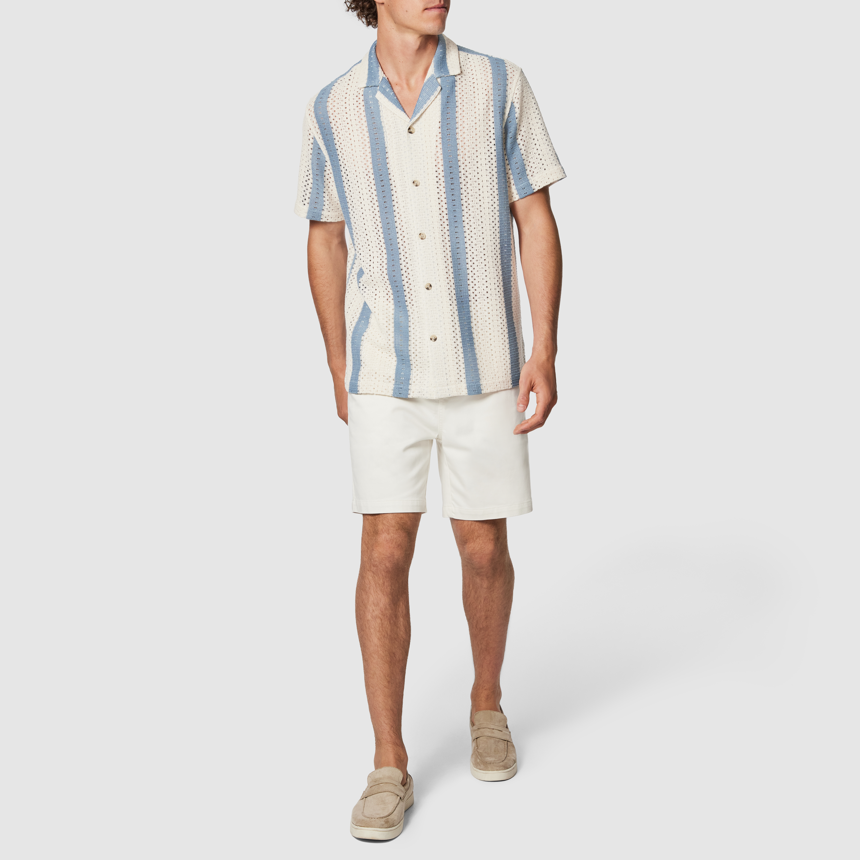 Rocky Stripe Textured Short Sleeve Shirt