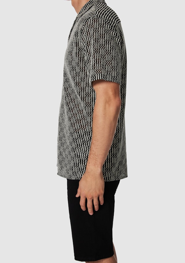 Black Bayswater Textured Short Sleeve Shirt