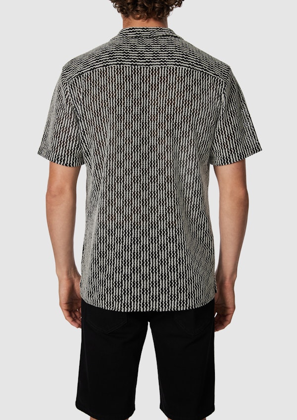 Black Bayswater Textured Short Sleeve Shirt