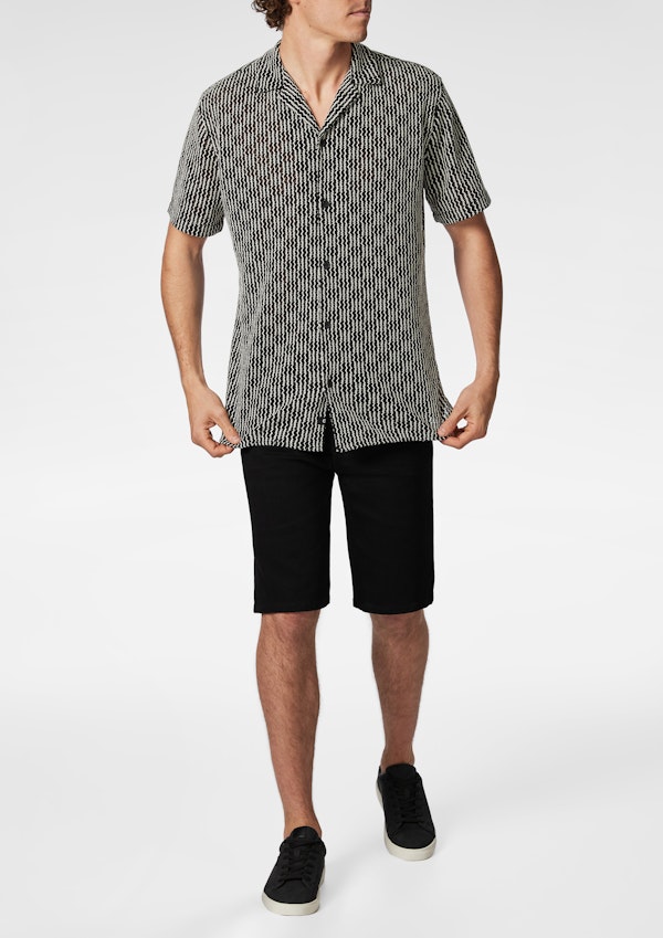 Black Bayswater Textured Short Sleeve Shirt