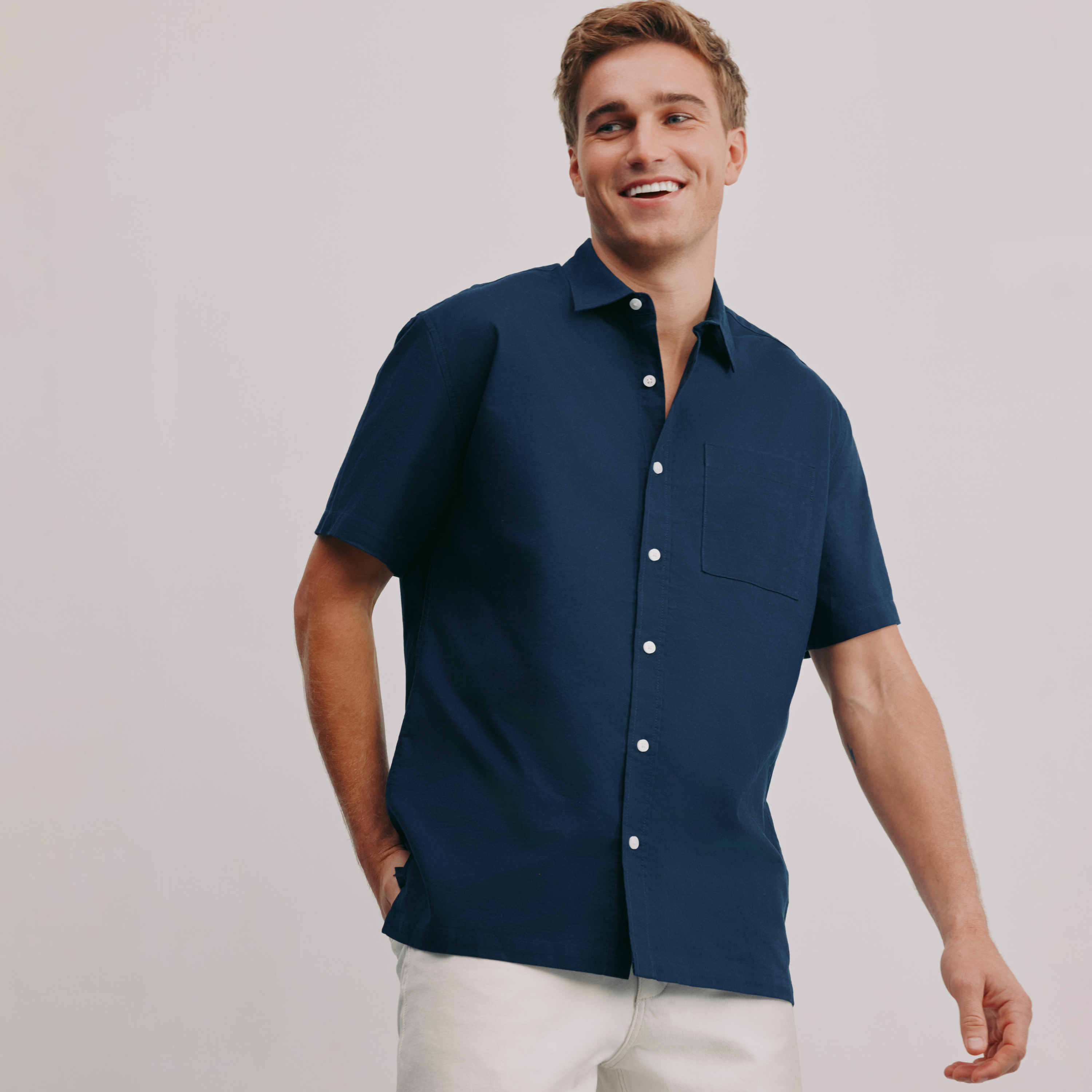 Calverton Cotton Oxford Short Sleeve Shirt