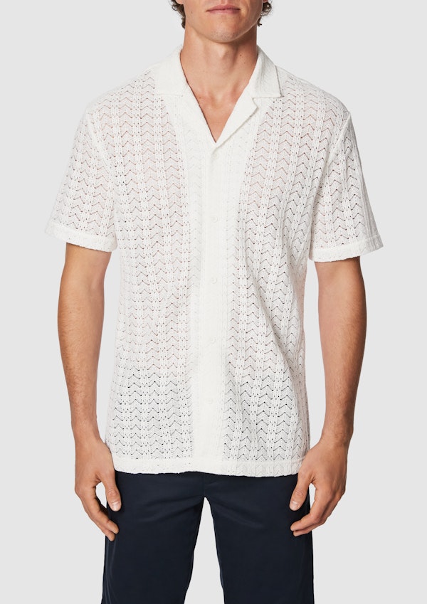 Off White Stamford Jacquard Short Sleeve Shirt