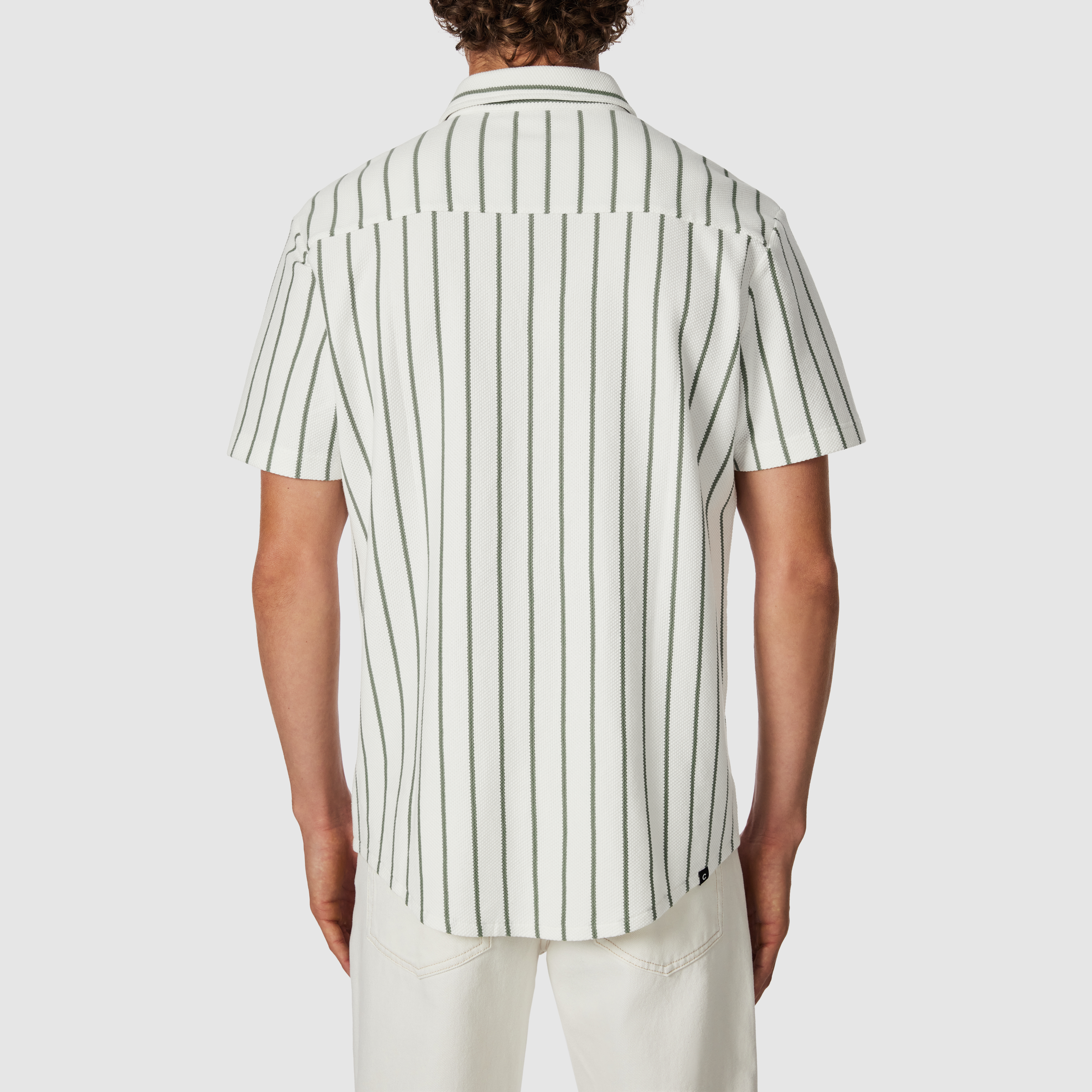 Medford Stripe Textured Short Sleeve Shirt