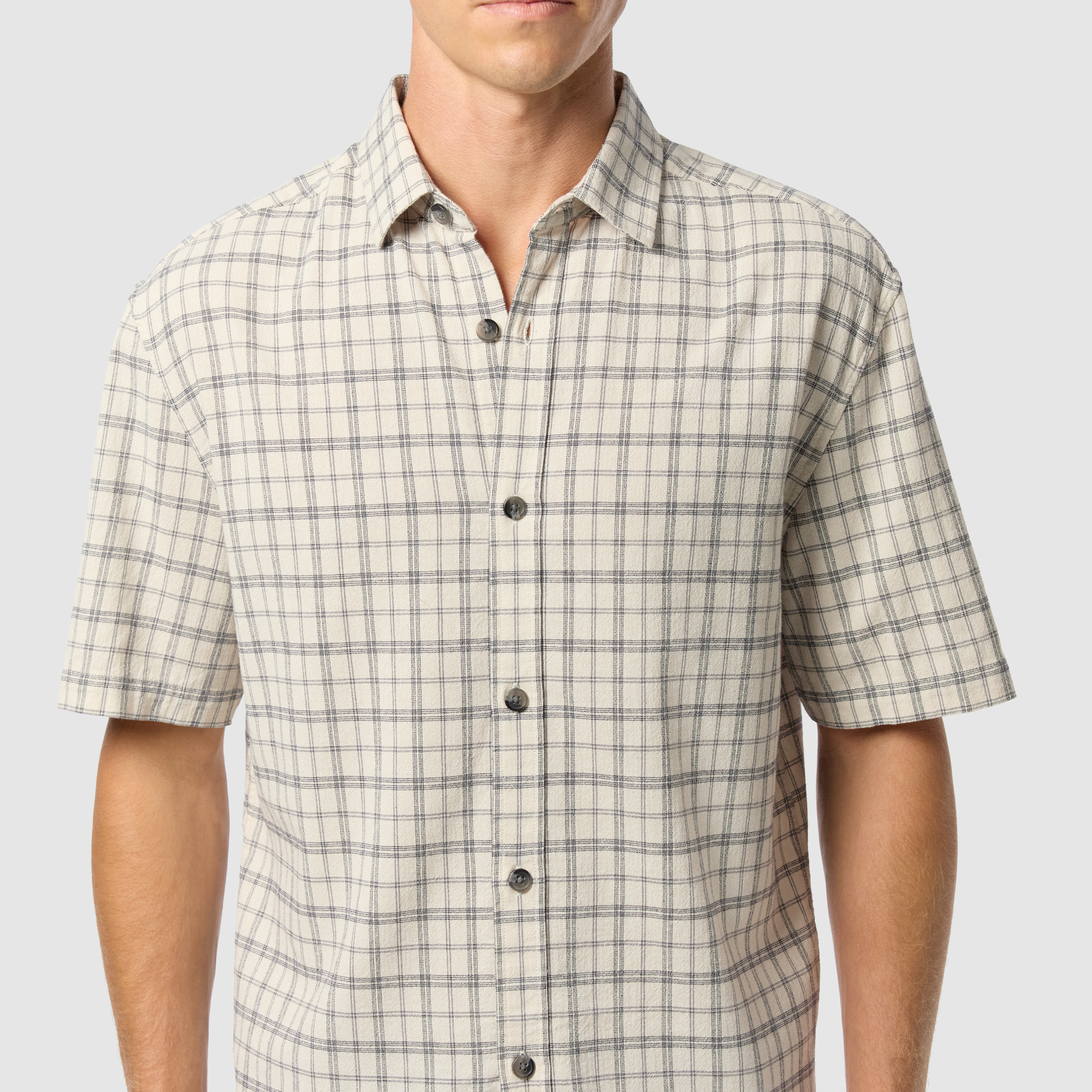 Clay Check Boxy Fit Short Sleeve Shirt