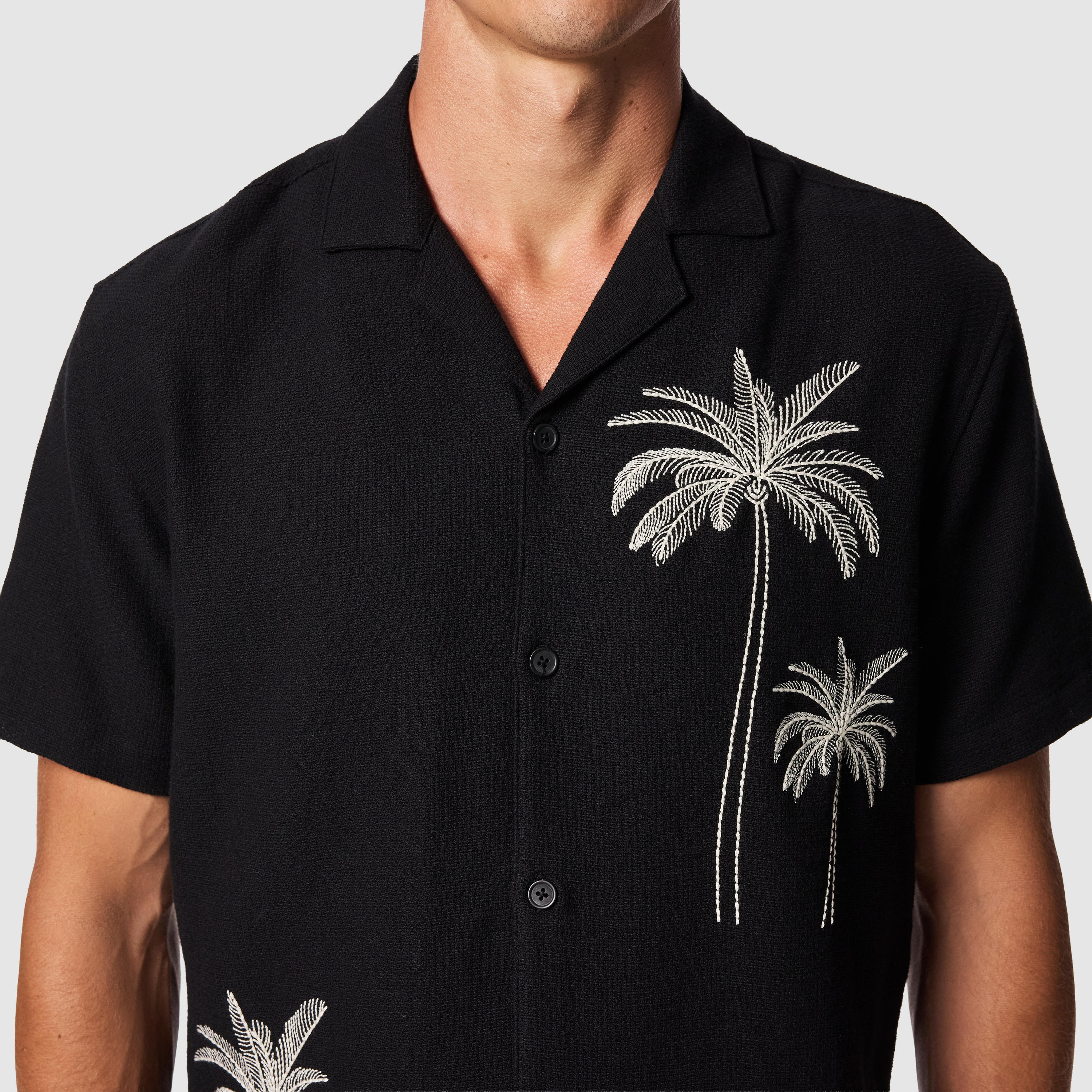Black Palm Short Sleeve Shirt