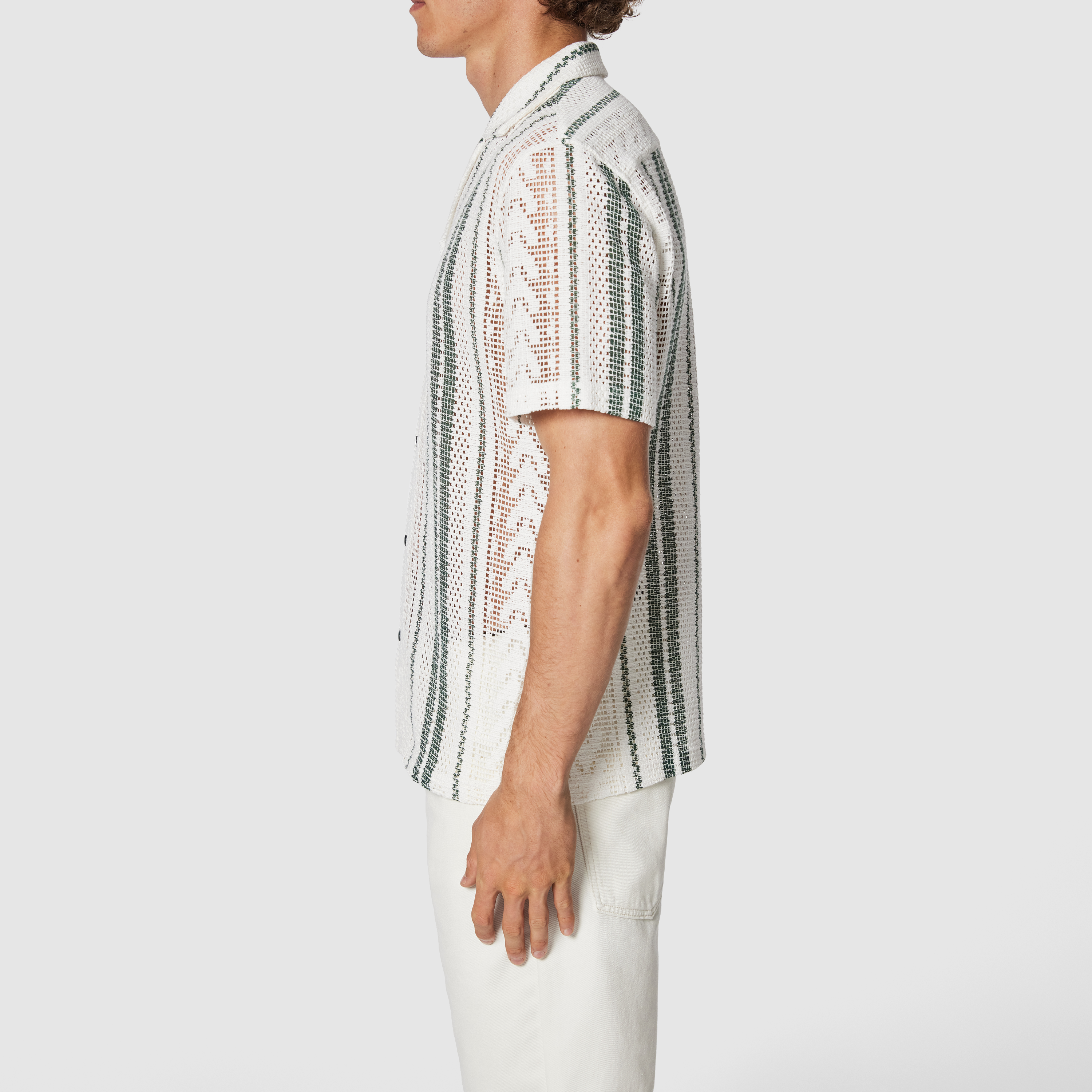 Beckett Stripe Jacquard Short Sleeve Shirt