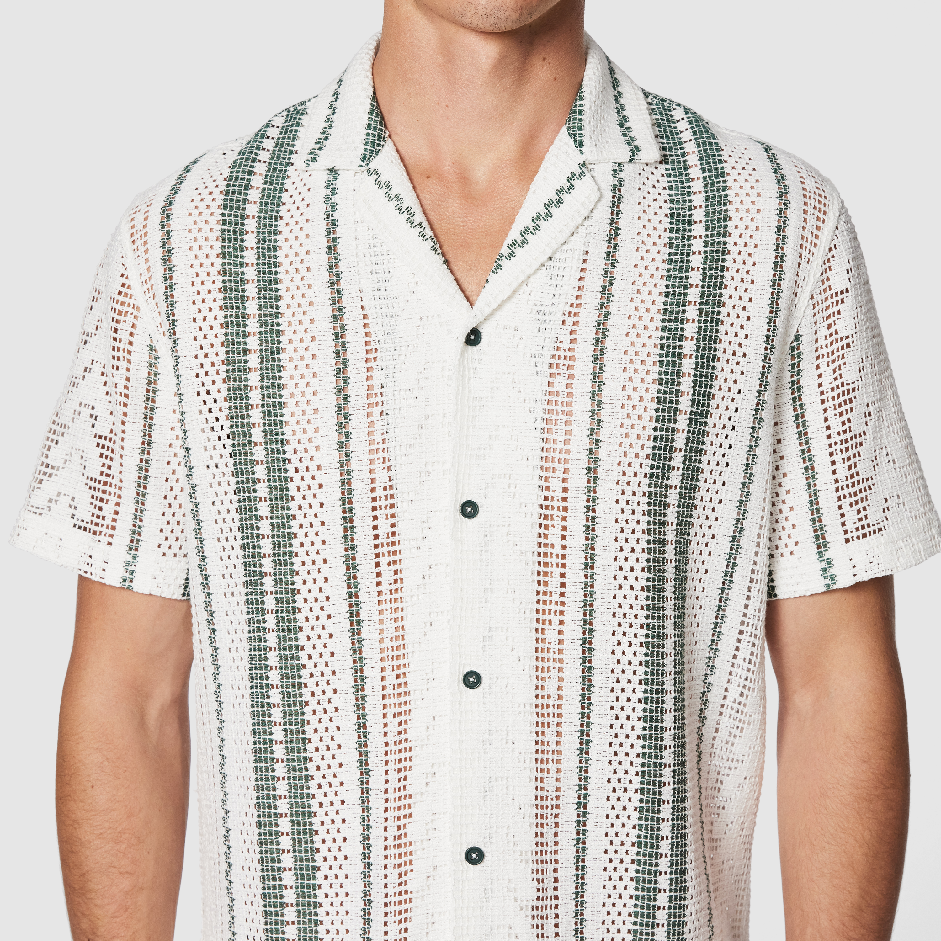 Beckett Stripe Jacquard Short Sleeve Shirt