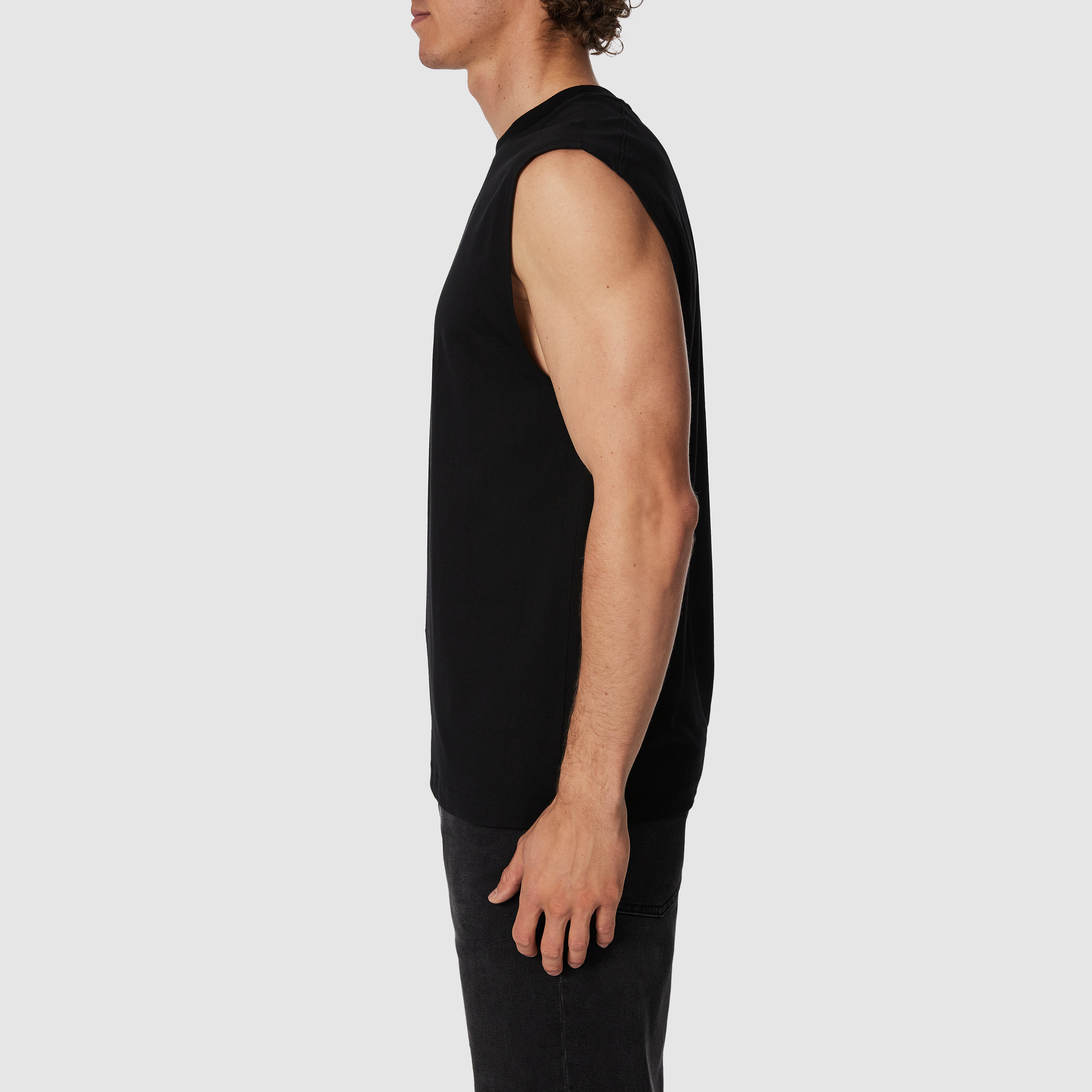 Black Sleeveless Tee