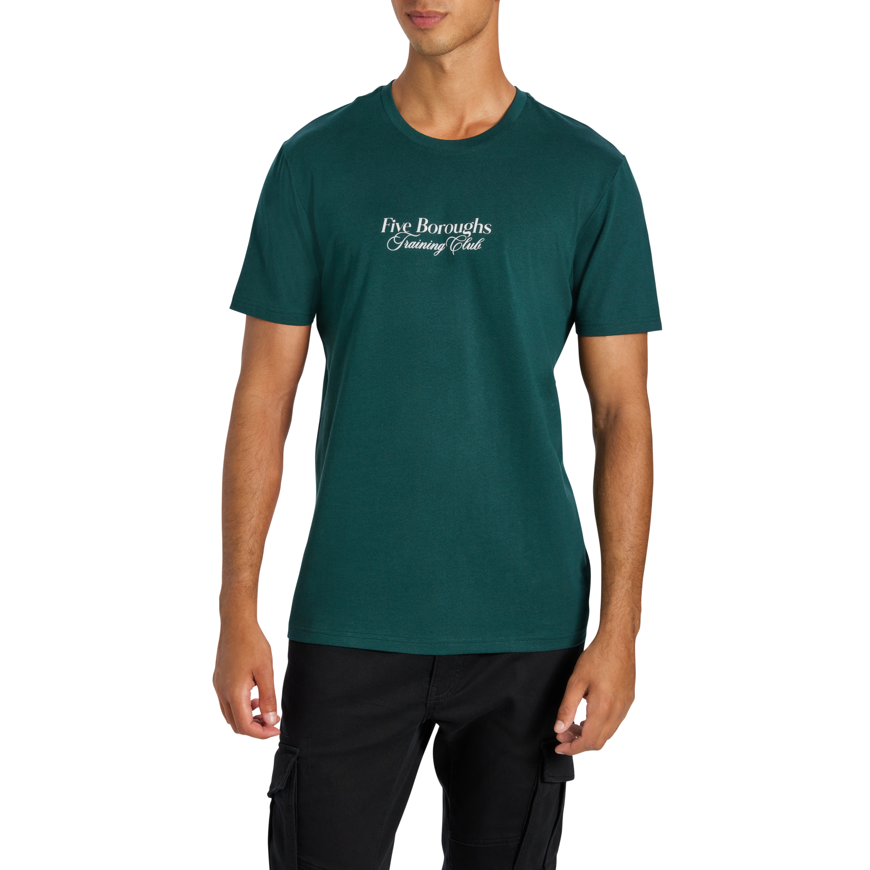 Dark Green Fisher Graphic Crew Neck Tee
