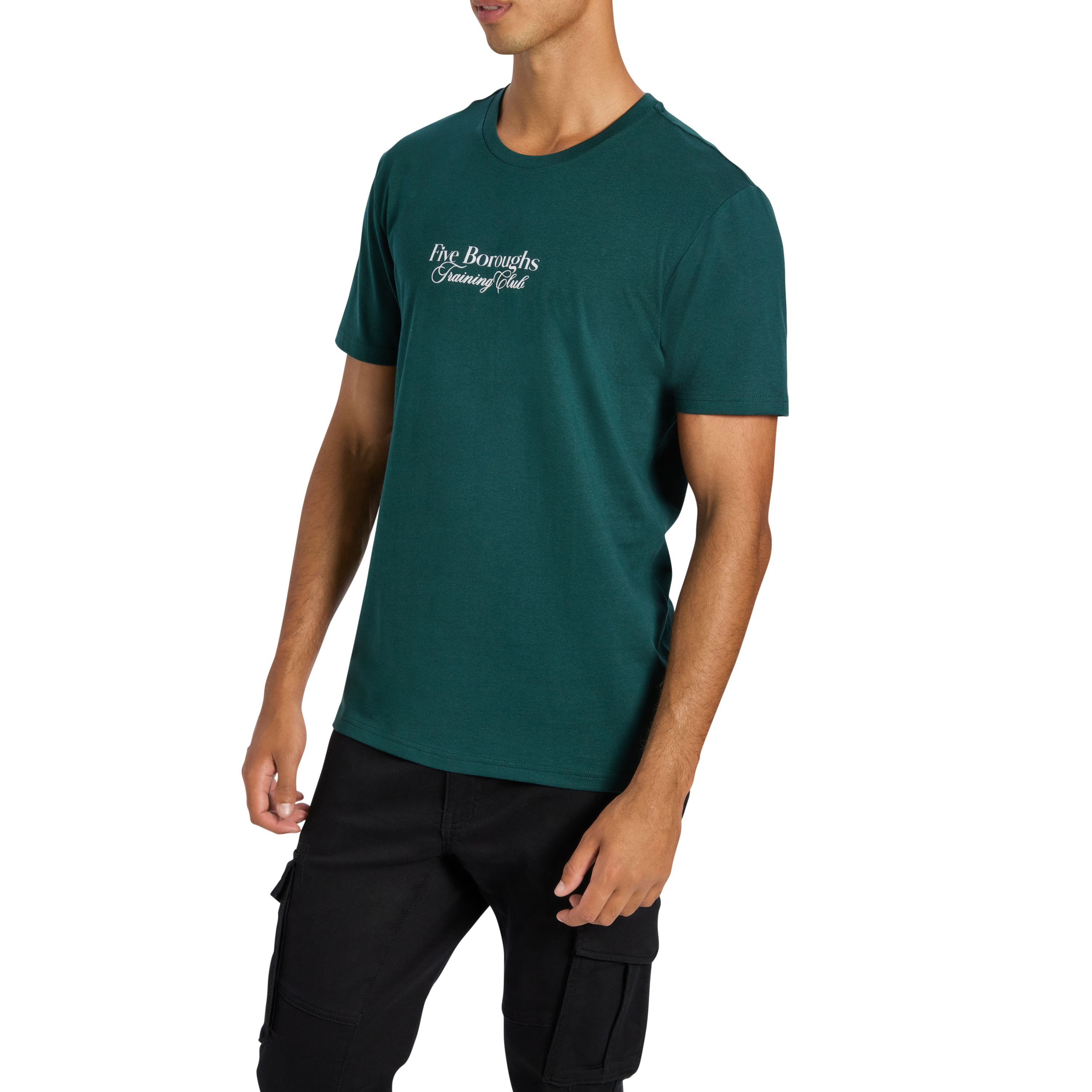 Dark Green Fisher Graphic Crew Neck Tee