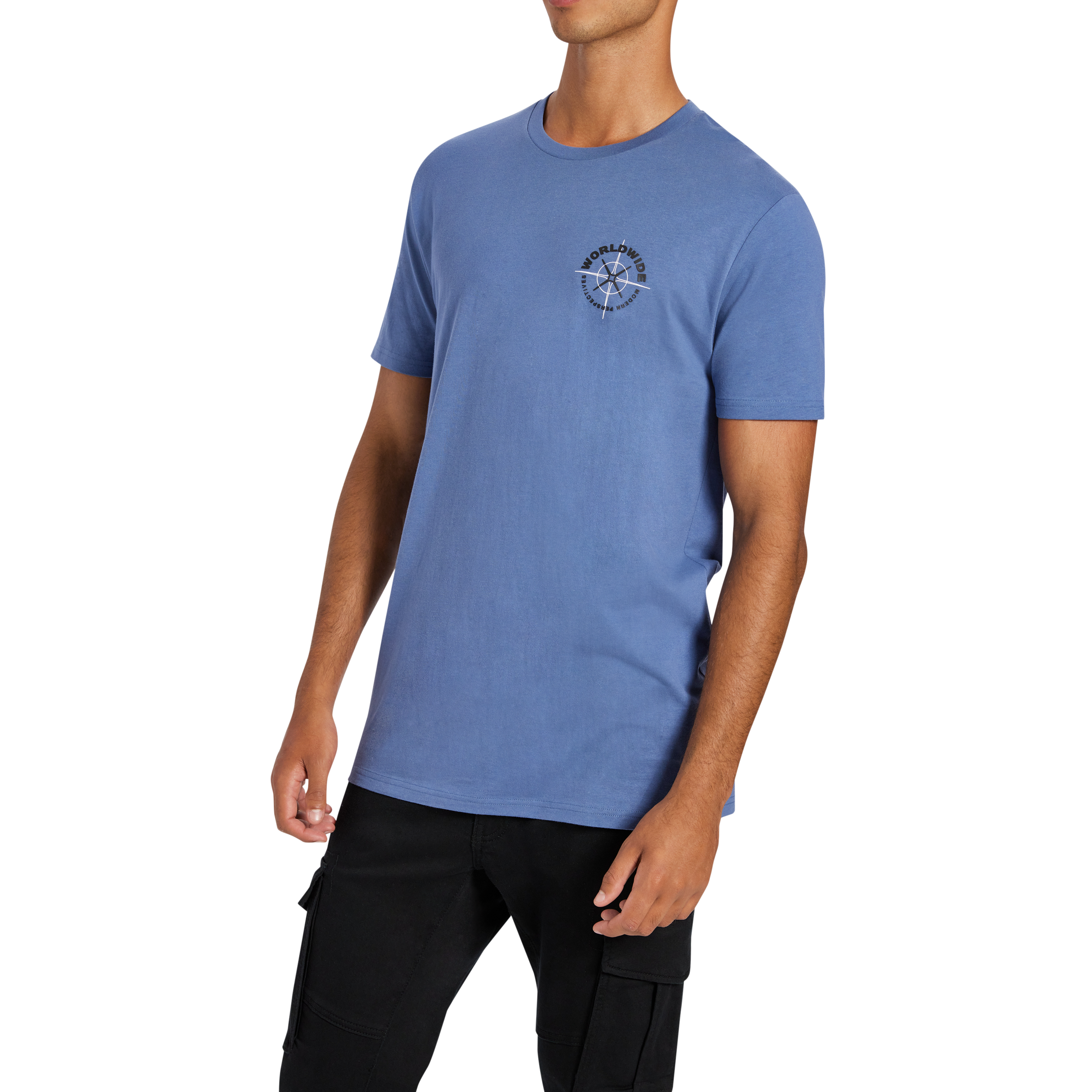 Blue Polar Graphic Longline Crew Neck Tee