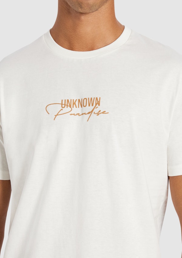 Off White Bailey Graphic Longline Crew Neck Tee