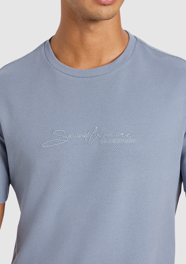 Blue Orin Graphic Crew Neck Tee