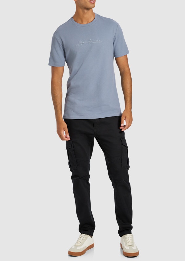 Blue Orin Graphic Crew Neck Tee