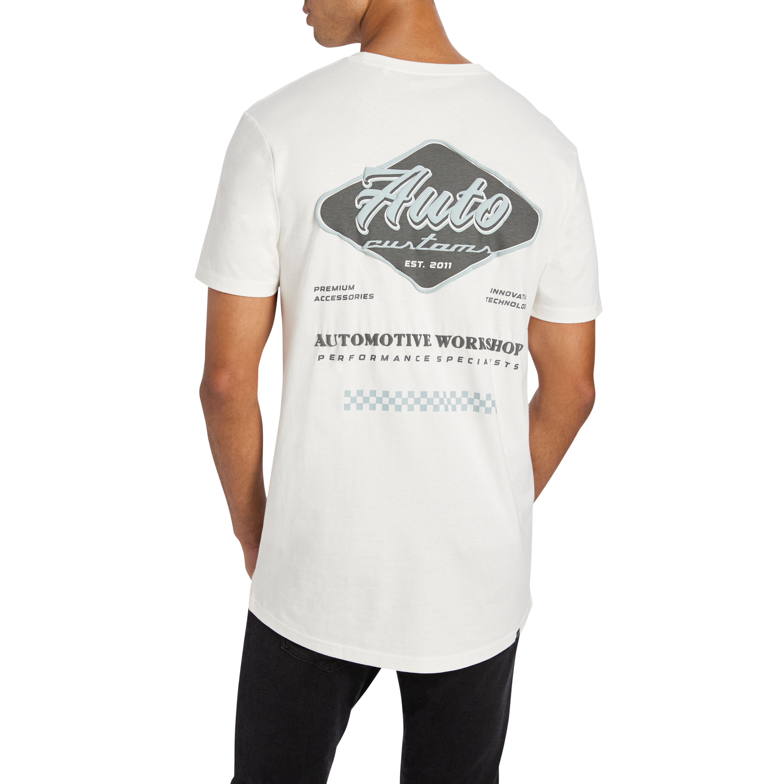 Metz Graphic Longline Crew Neck Tee