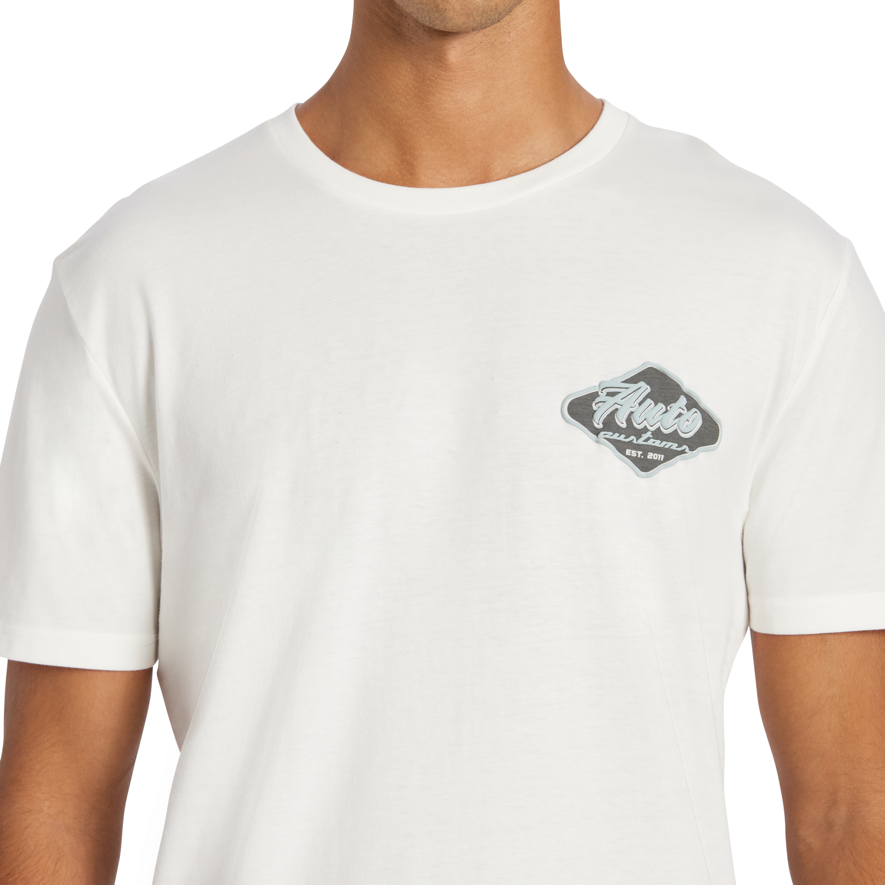 Off White Metz Graphic Longline Crew Neck Tee