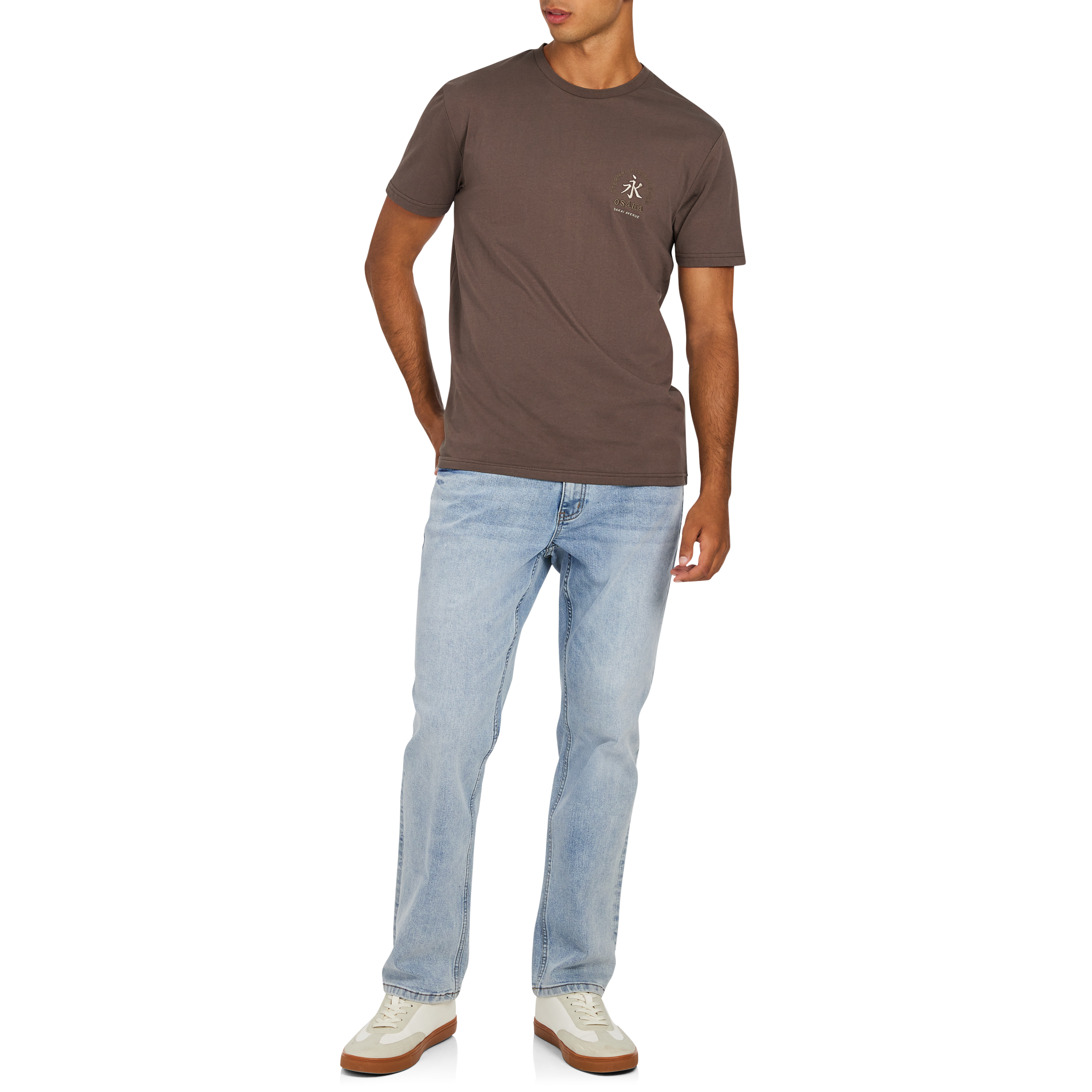 Brown Khai Graphic Crew Neck Tee