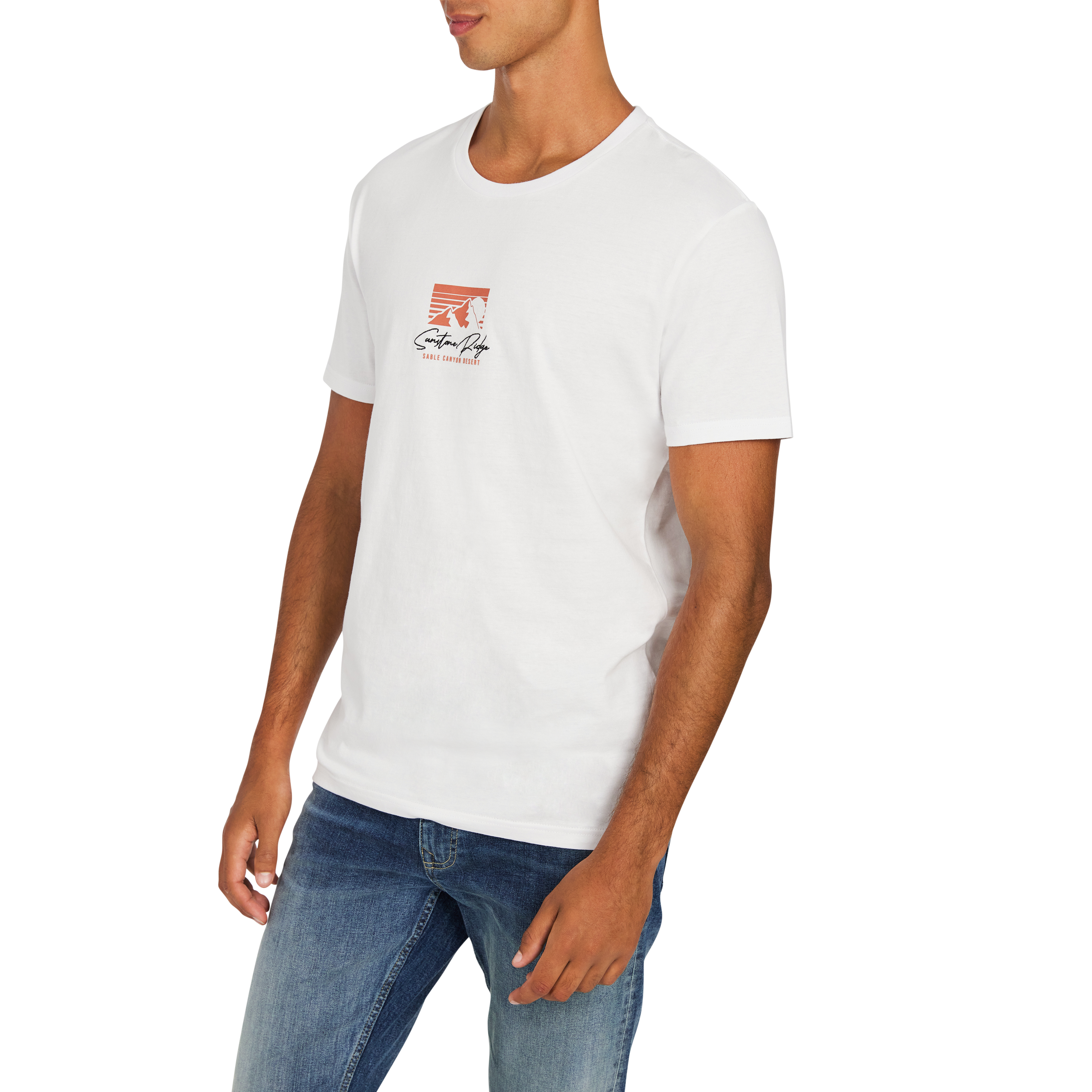 White Kayce Graphic Crew Neck Tee