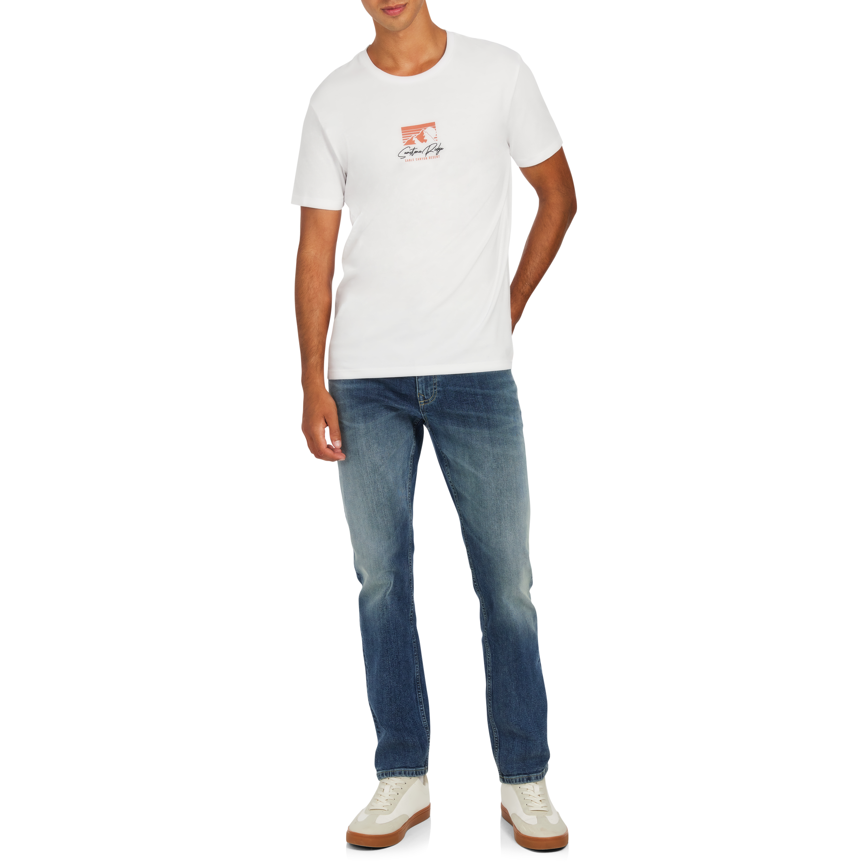 White Kayce Graphic Crew Neck Tee