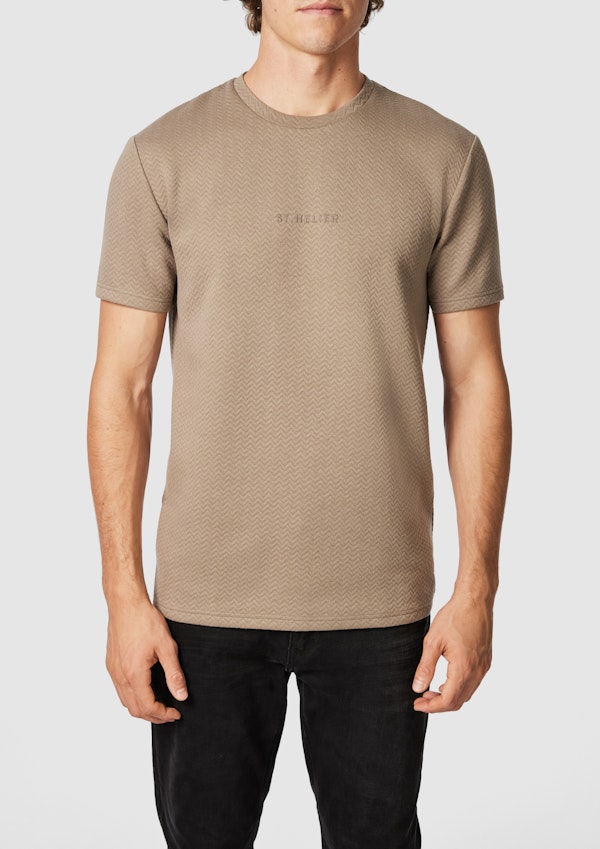 Light Brown George Crew Neck Tee