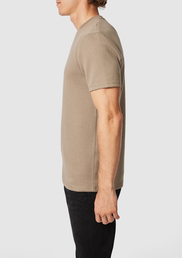 Light Brown George Crew Neck Tee