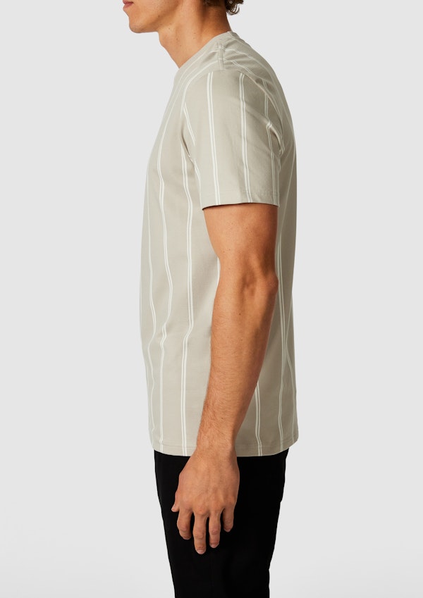 Stone Jasper Stripe Crew Neck Tee
