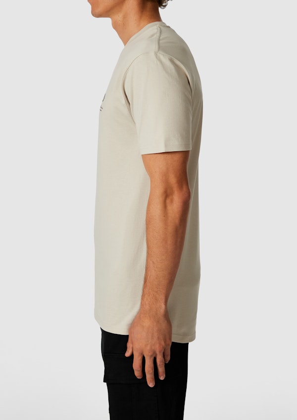 Stone Andrew Longline Graphic Crew Neck Tee