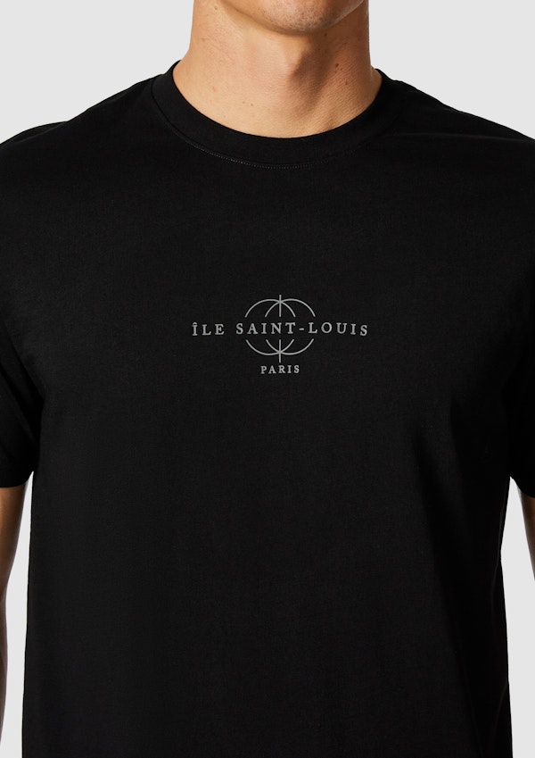 Black Marcus Graphic Crew Neck Tee