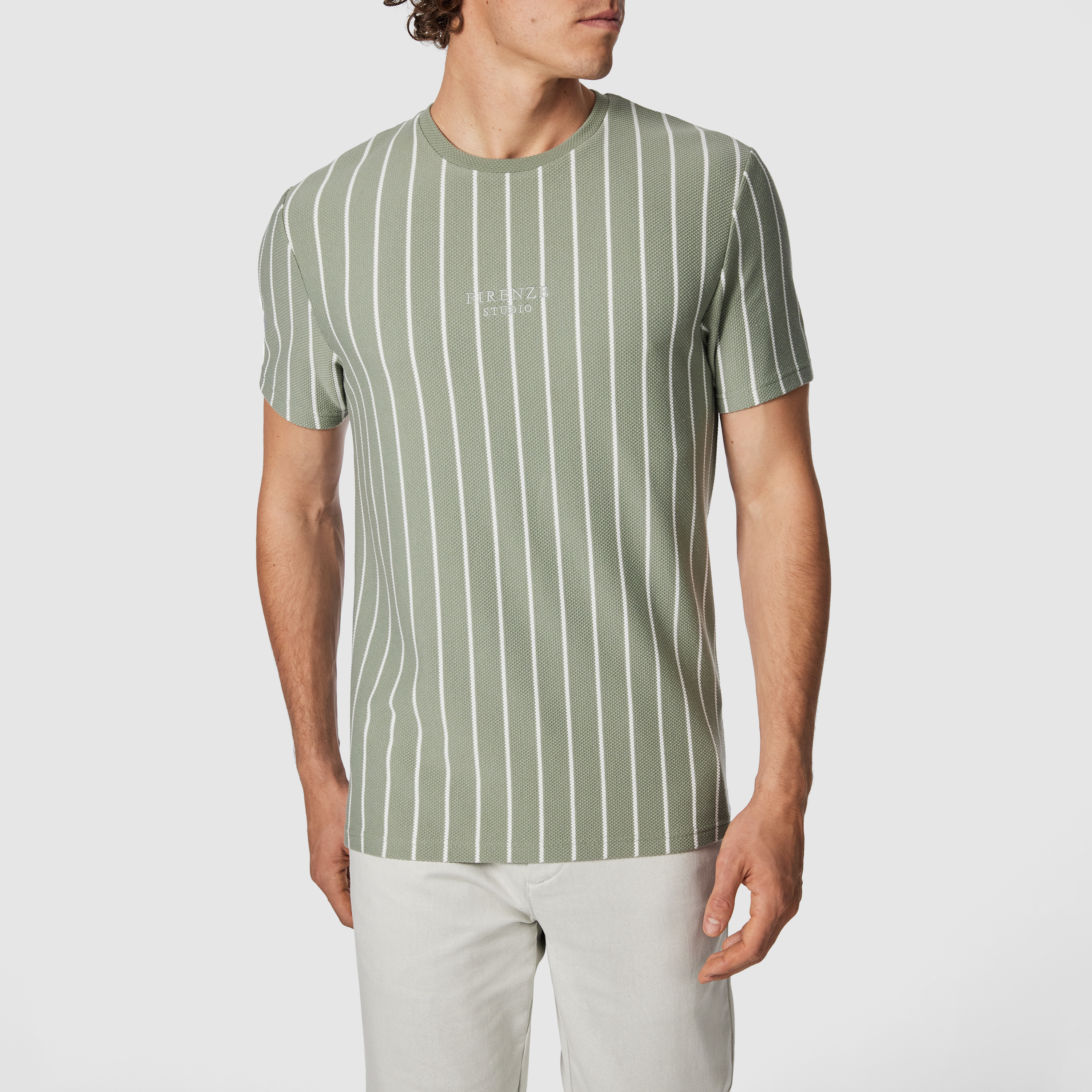 Greg Stripe Crew Neck Tee