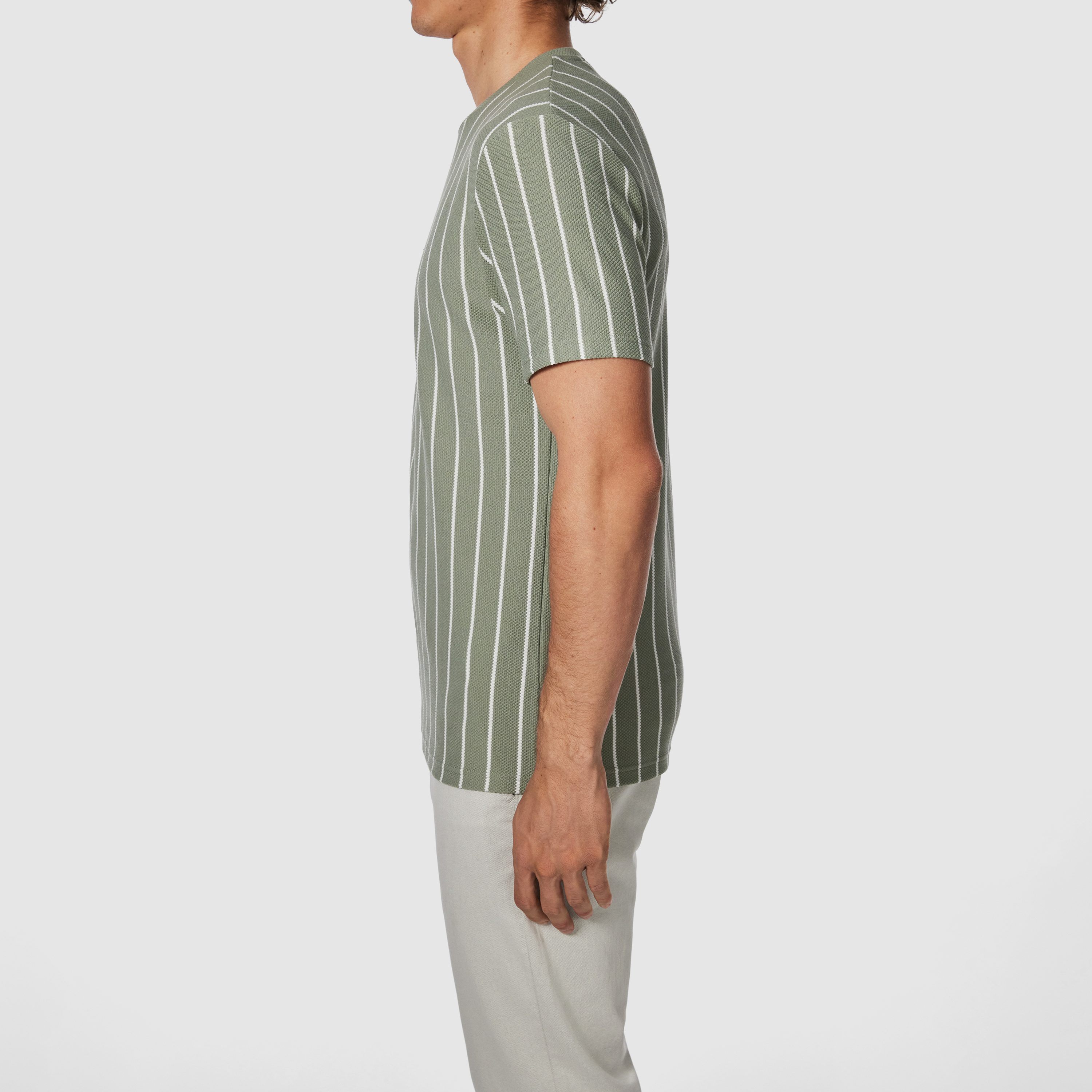 Greg Stripe Crew Neck Tee