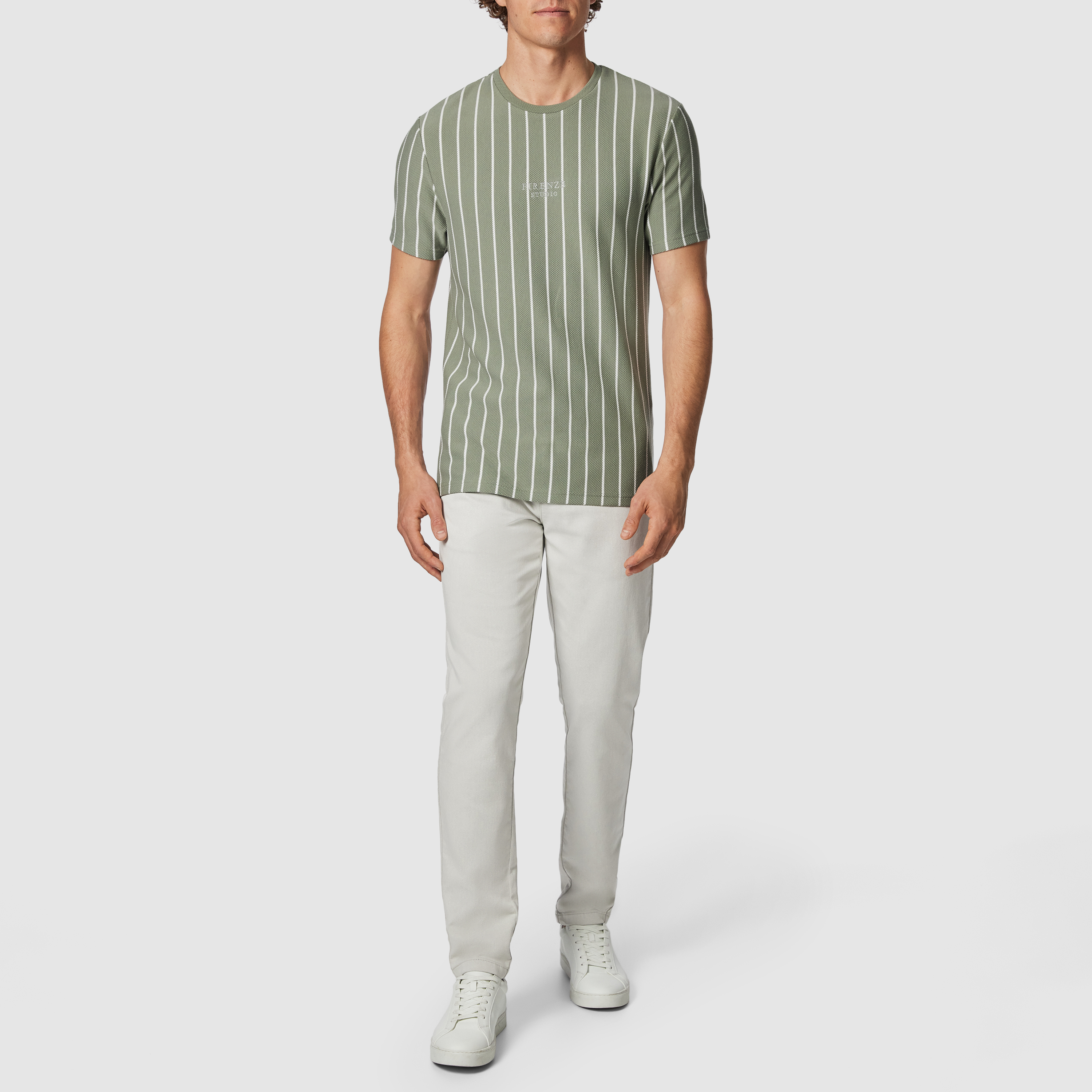 Greg Stripe Crew Neck Tee