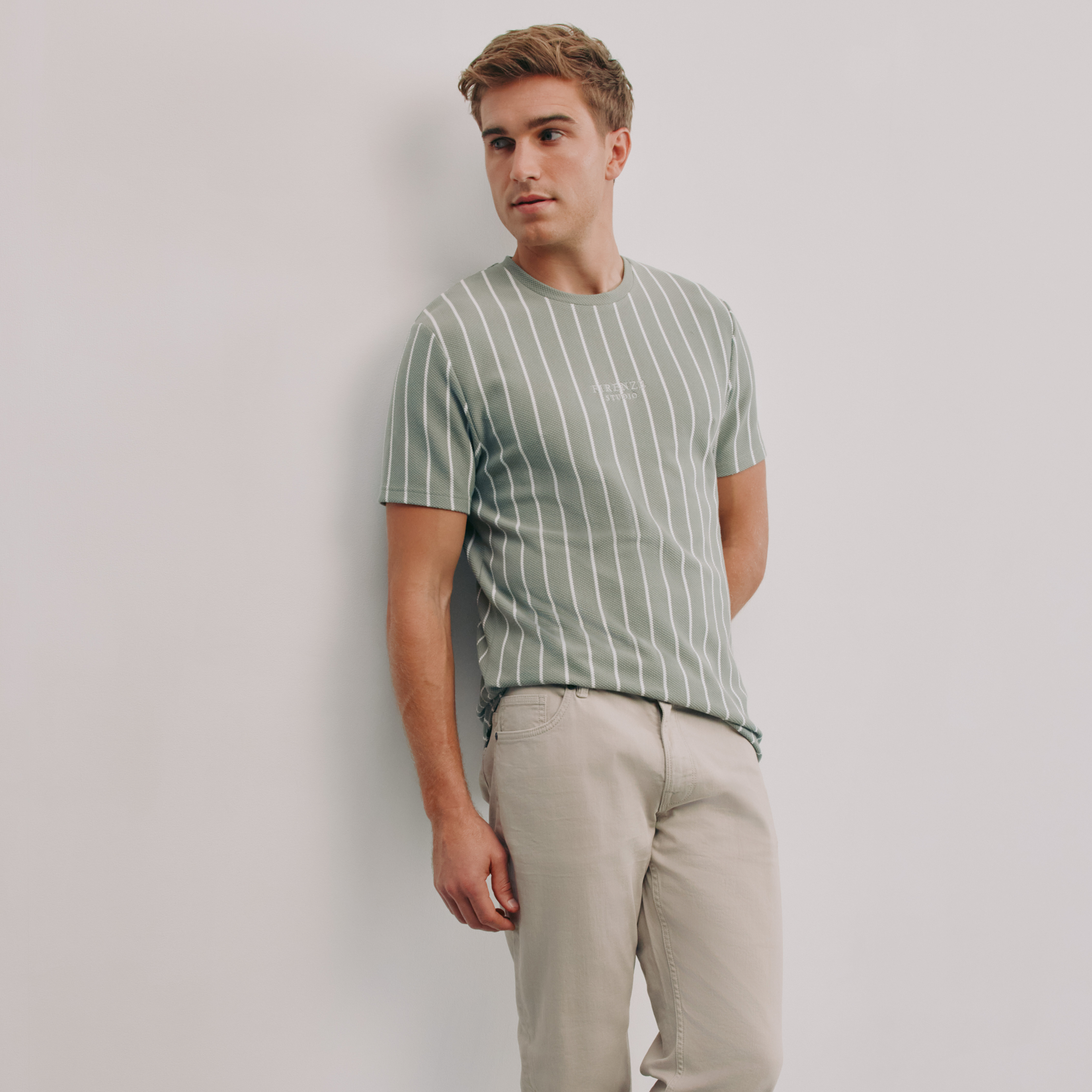 Greg Stripe Crew Neck Tee